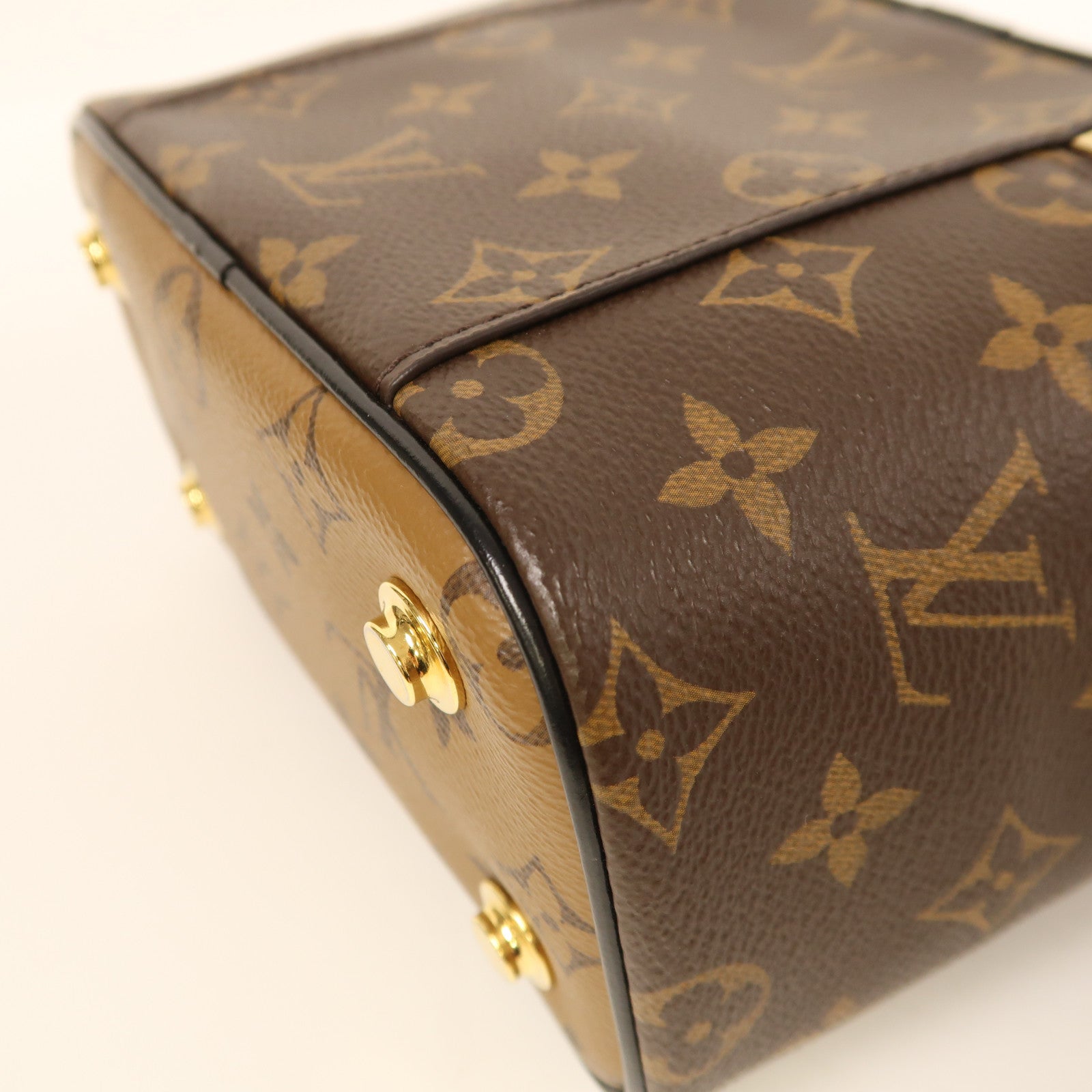 LOUIS VUITTON LV GHW Vanity PM 2 Way Shoulder Bag M45165 Monogram Reverse Brown