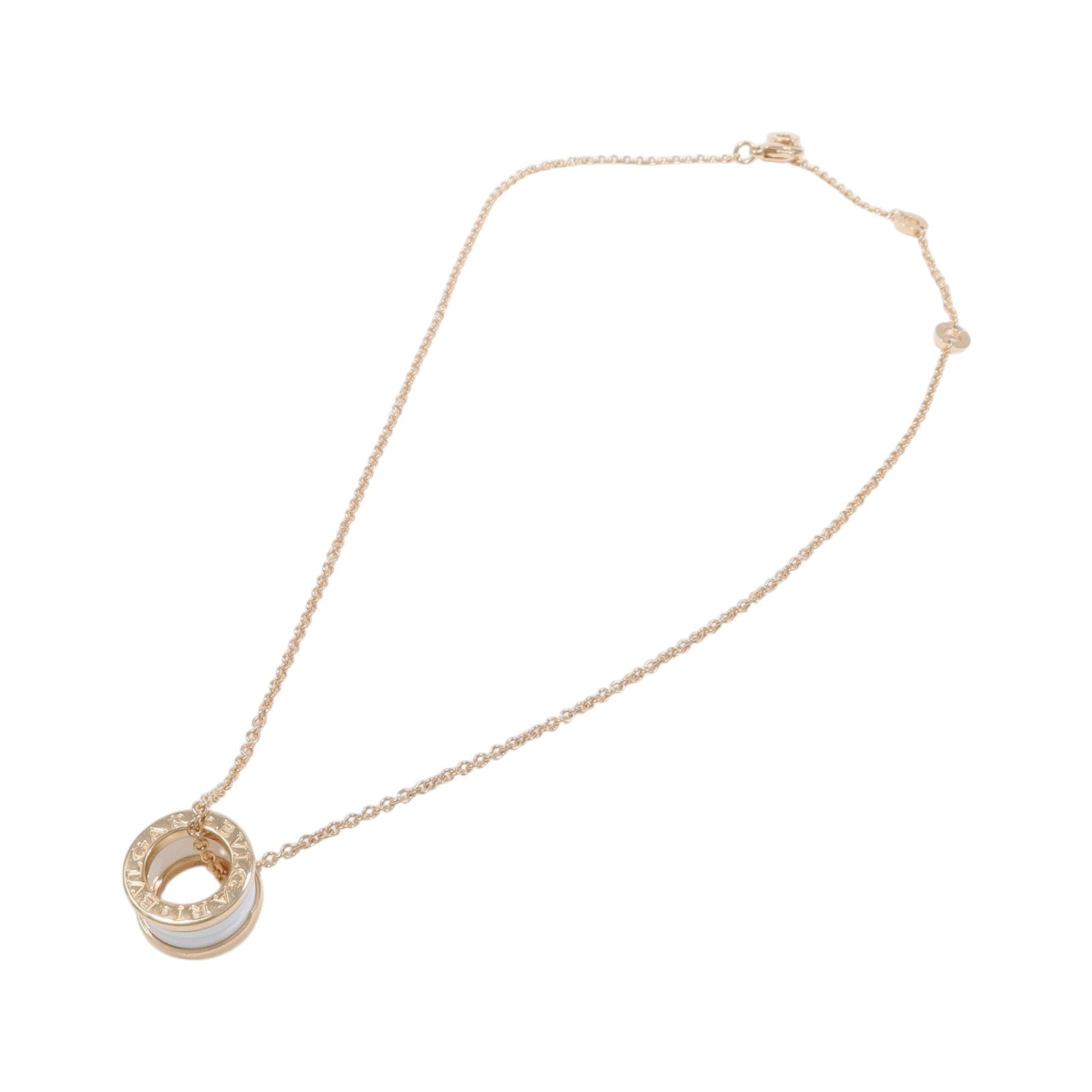 BVLGARI 18K玫瑰金/陶瓷B-zero1 Necklace項鍊