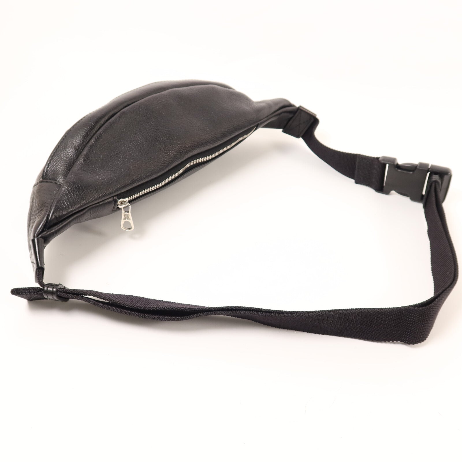 BALENCIAGA 牛皮皮革Waist Bag銀扣腰包