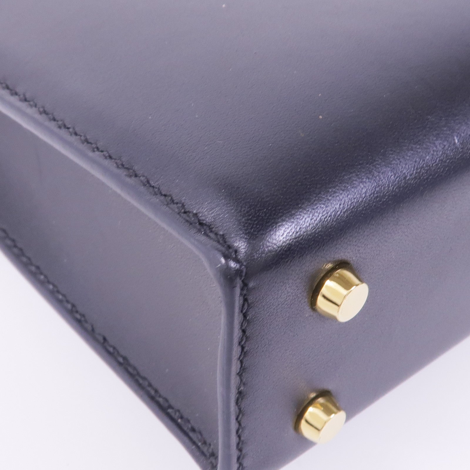 HERMES Tadelakt皮革Verrou Mini金扣鏈帶肩背袋Noir