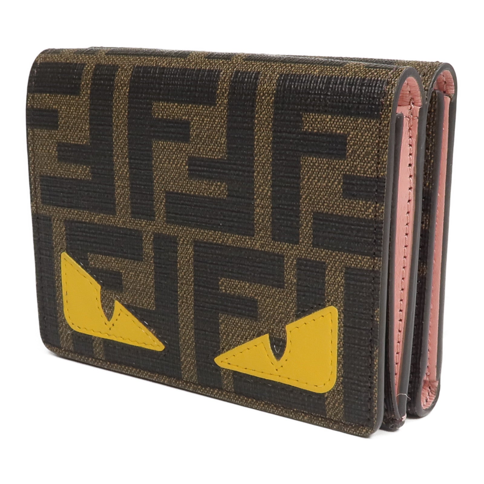 FENDI 塗層帆布Monster Eyes Wallet錢包
