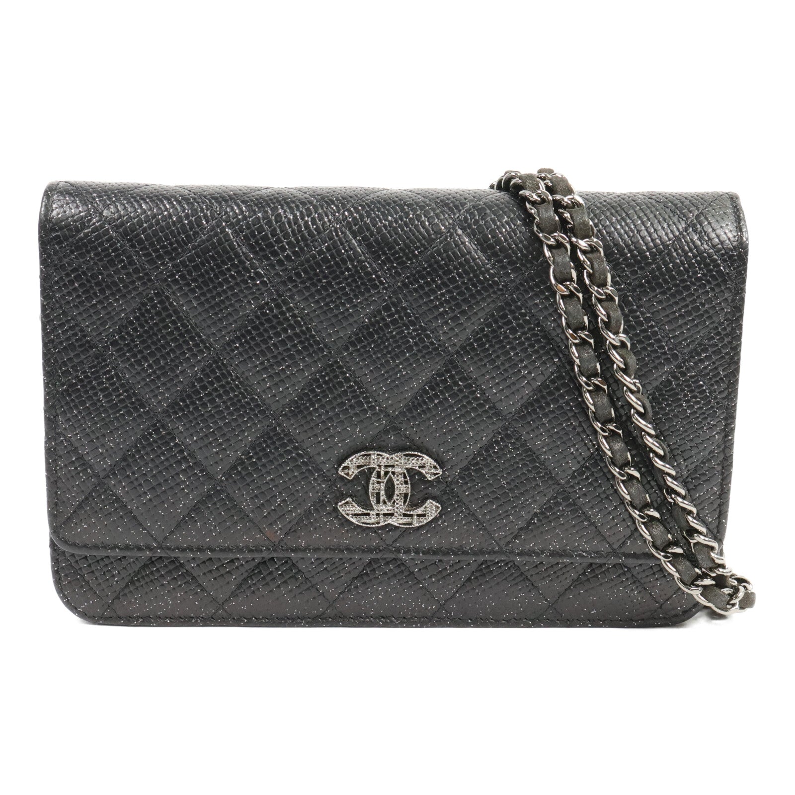 CHANEL 牛皮皮革WOC Wallet On Chain鏈帶肩背袋
