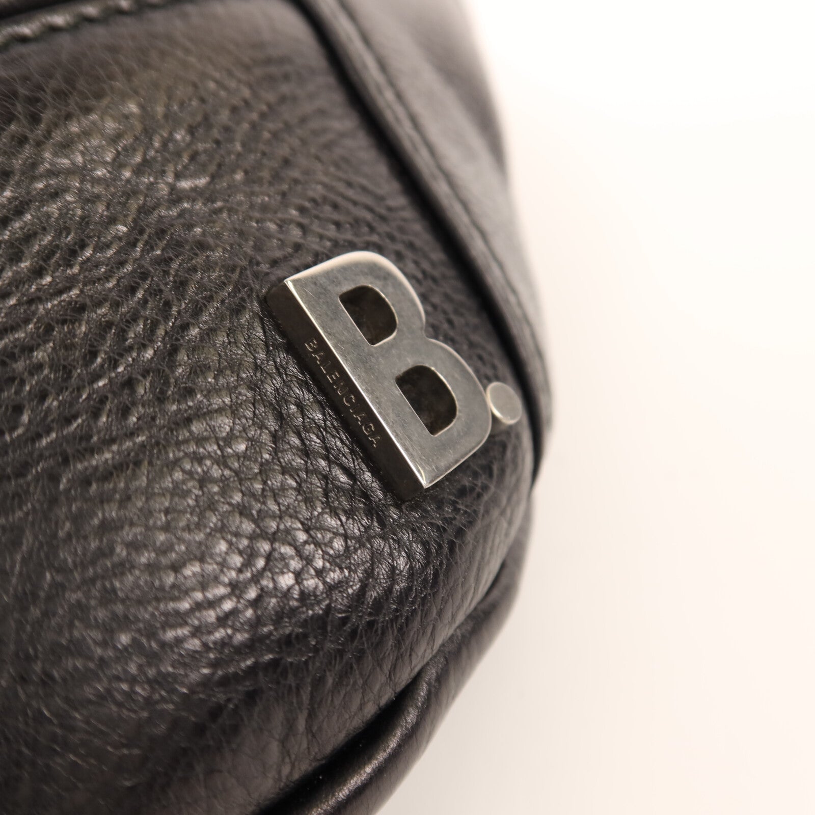BALENCIAGA 牛皮皮革Waist Bag銀扣腰包