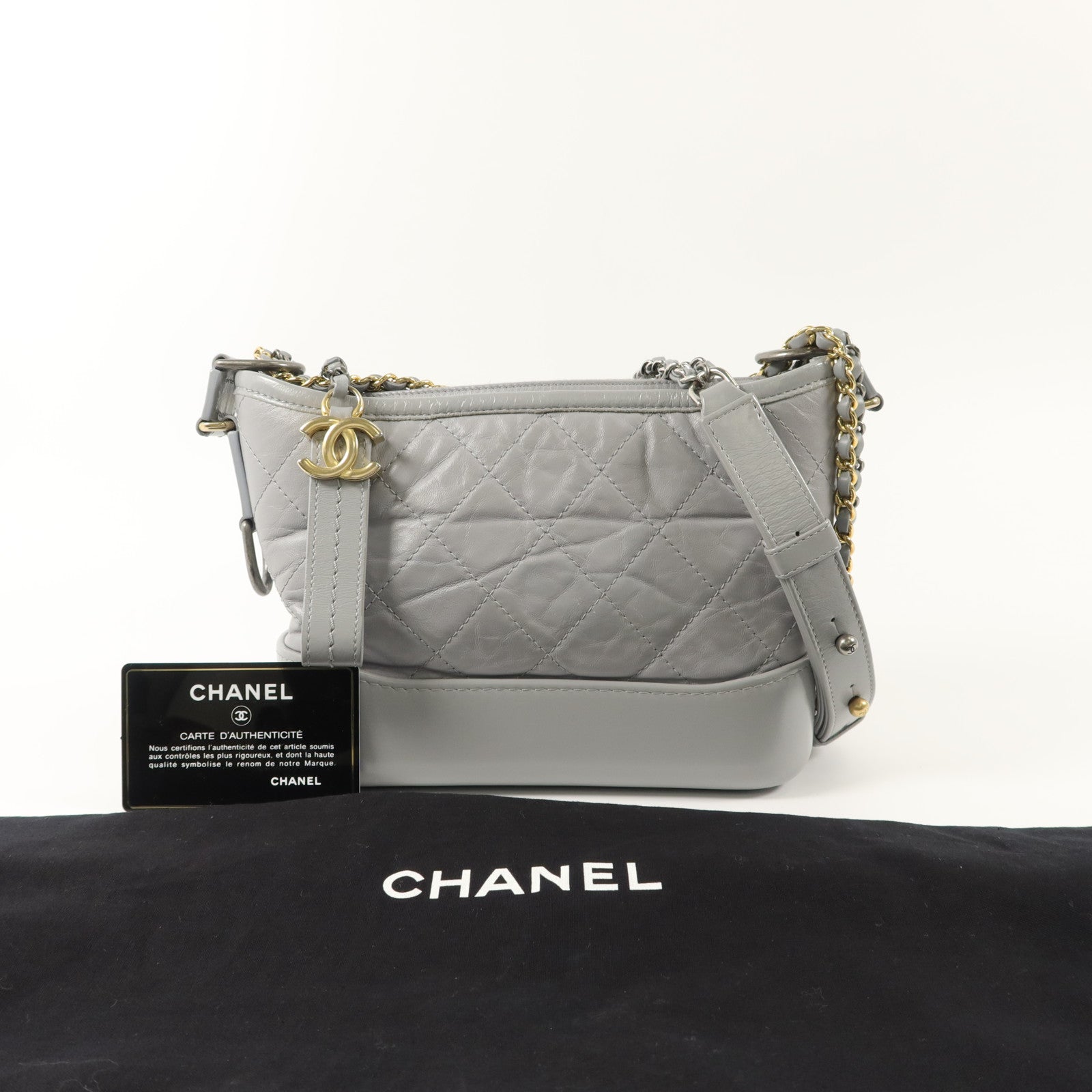 CHANEL 牛皮皮革Gabrielle Small鏈帶肩背袋