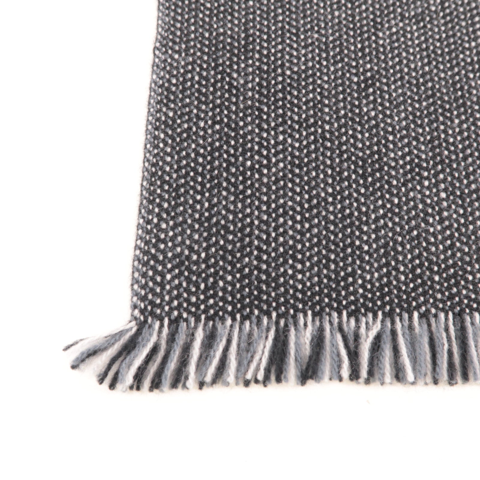 HERMES Cashmere Scarf圍巾黑色/灰色