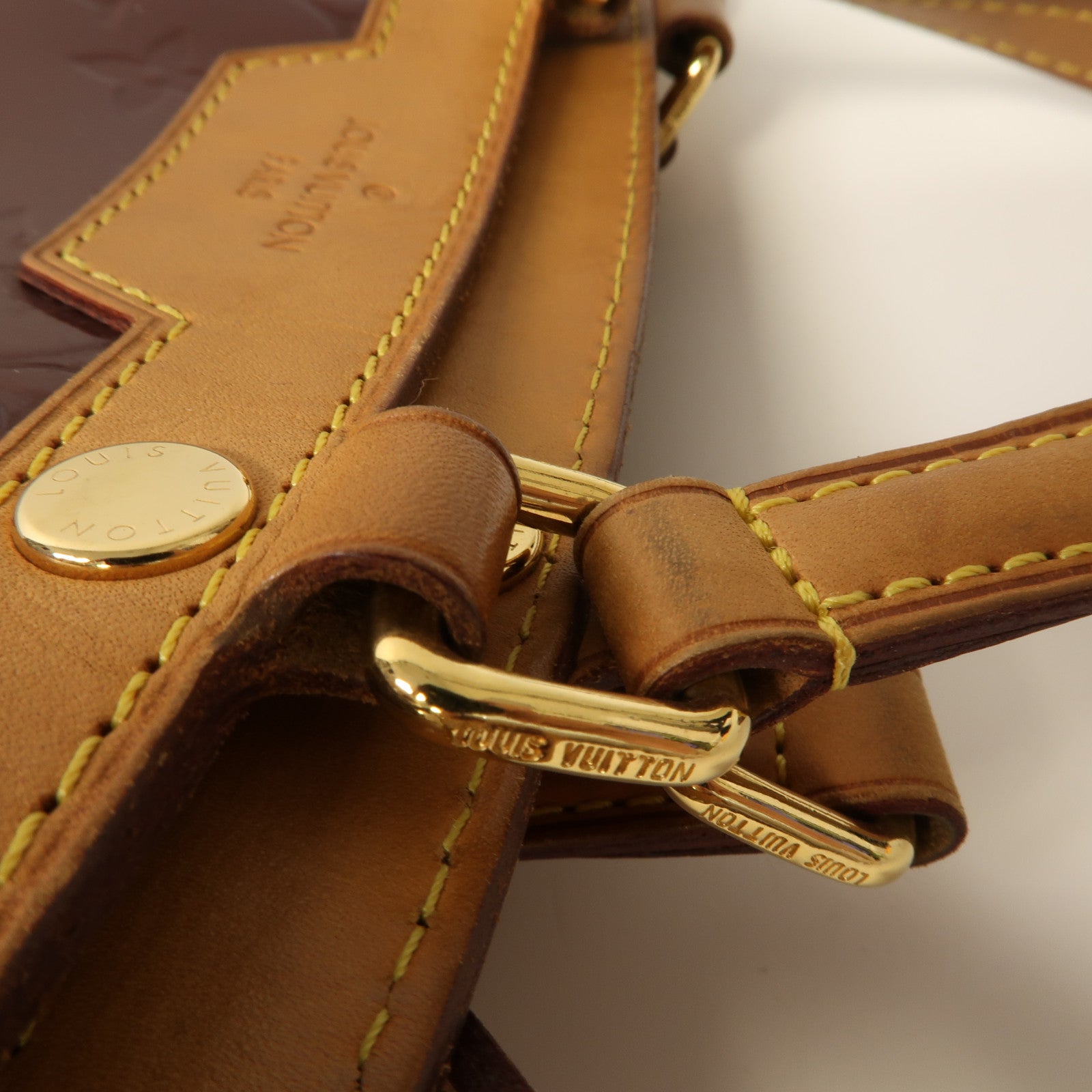 LOUIS VUITTON 【激減優惠】Vernis Blair GM金扣手挽肩背兩用袋酒紅色