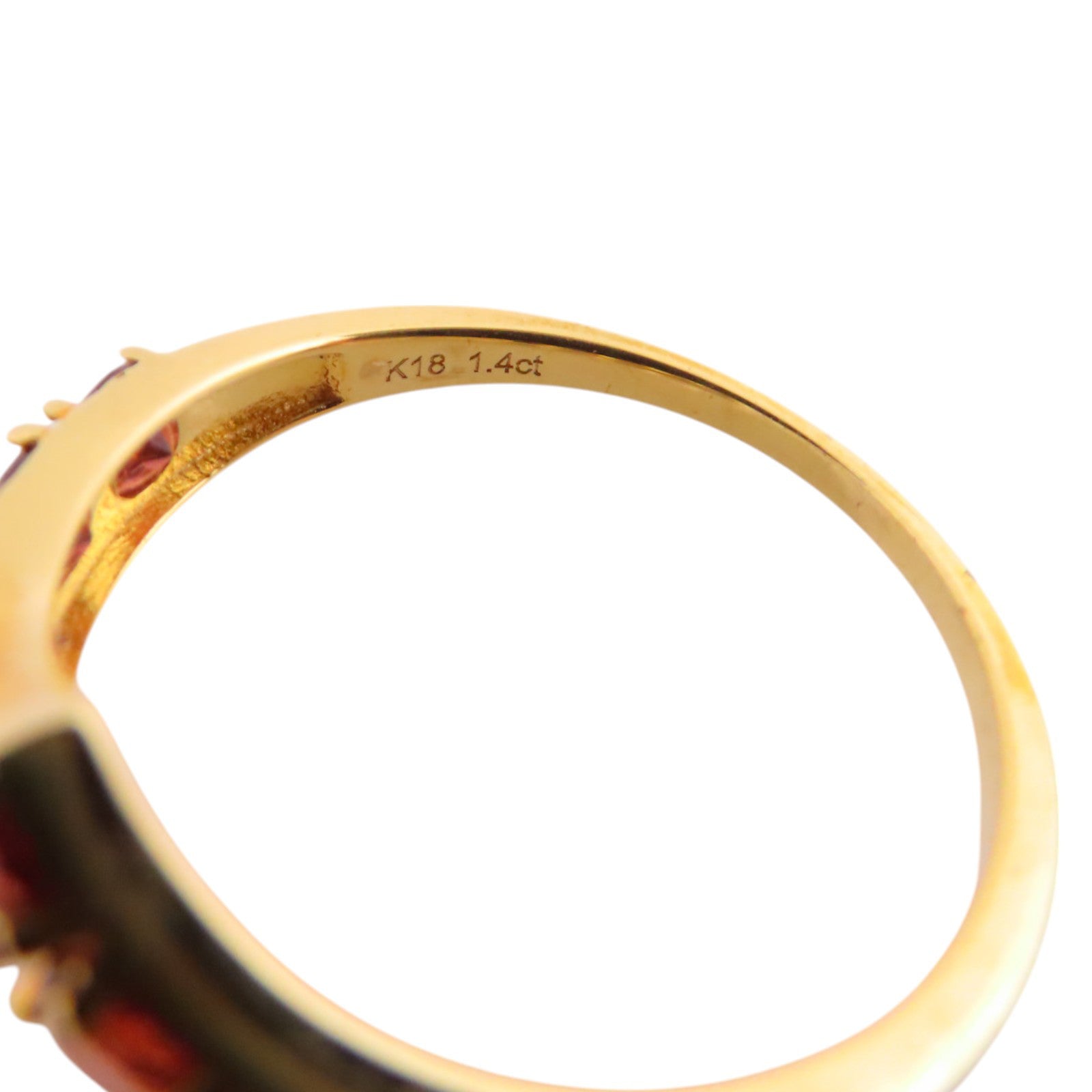 JEWELRY 18K玫瑰金/石榴寶石Garnet Ring戒指US#6.75