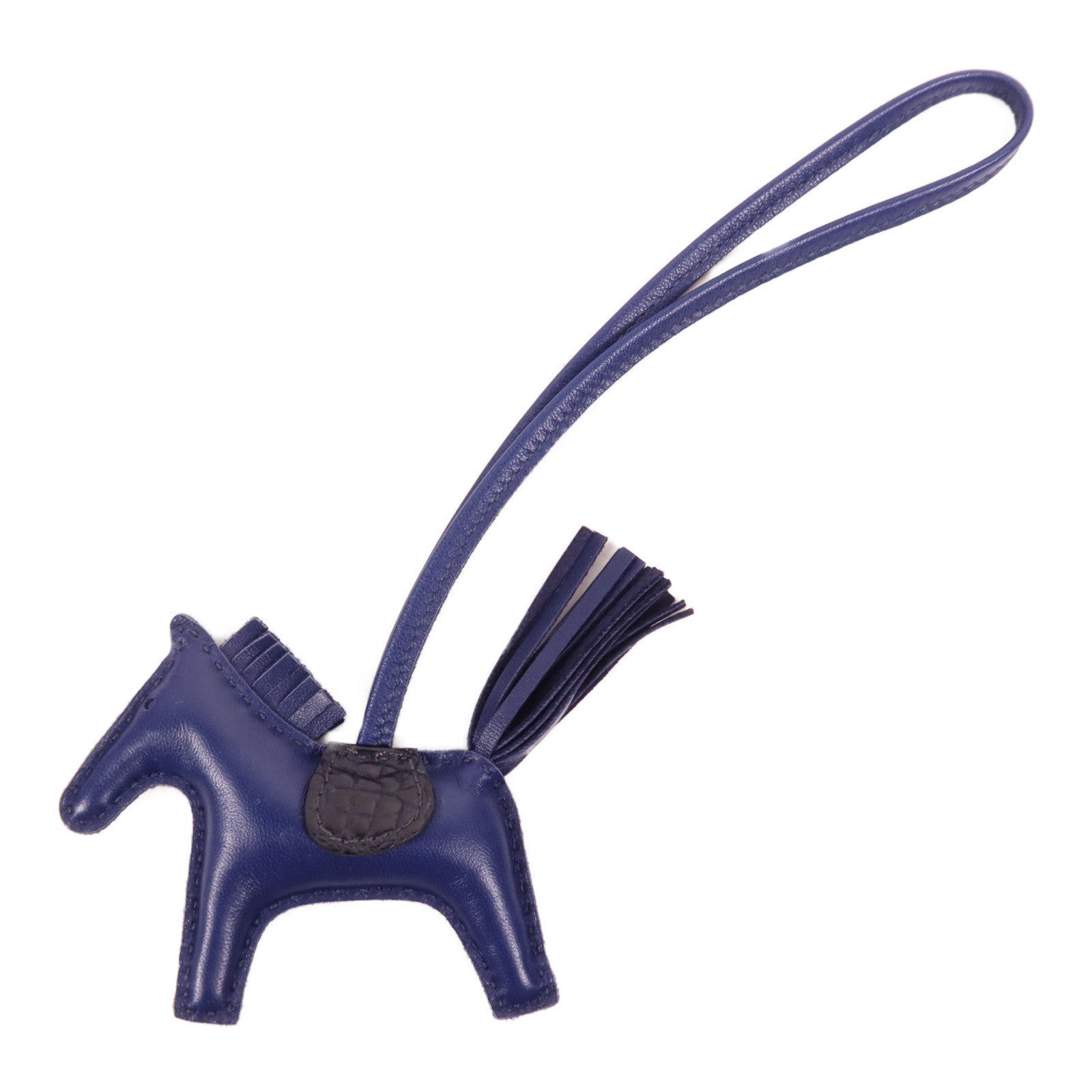 HERMES 鱷魚皮革/Milo皮革Rodeo PM掛飾