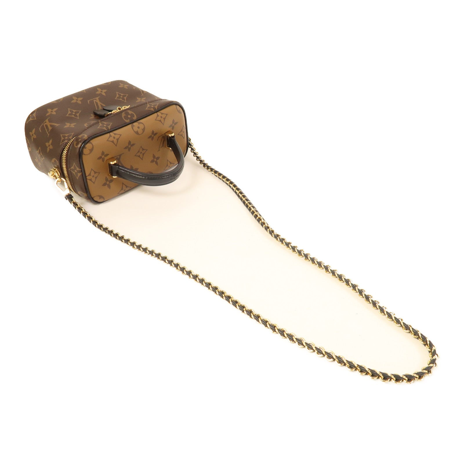 LOUIS VUITTON LV GHW Vanity PM 2 Way Shoulder Bag M45165 Monogram Reverse Brown