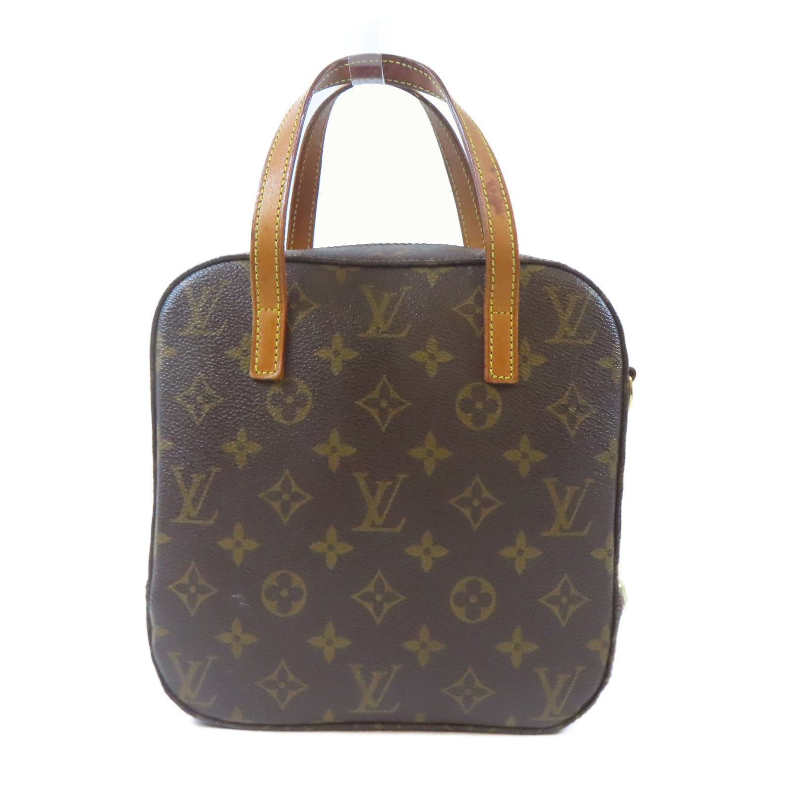 LOUIS VUITTON Monogram Spontini金扣手挽肩背兩用袋啡色