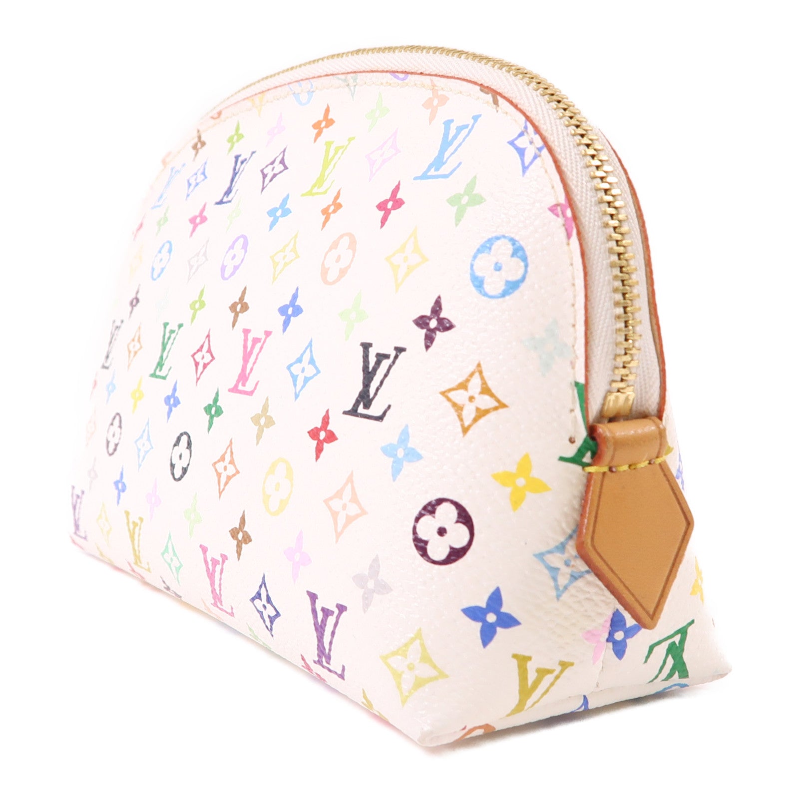 LOUIS VUITTON 【激減優惠】Monogram Multicolour金扣手拿包白色