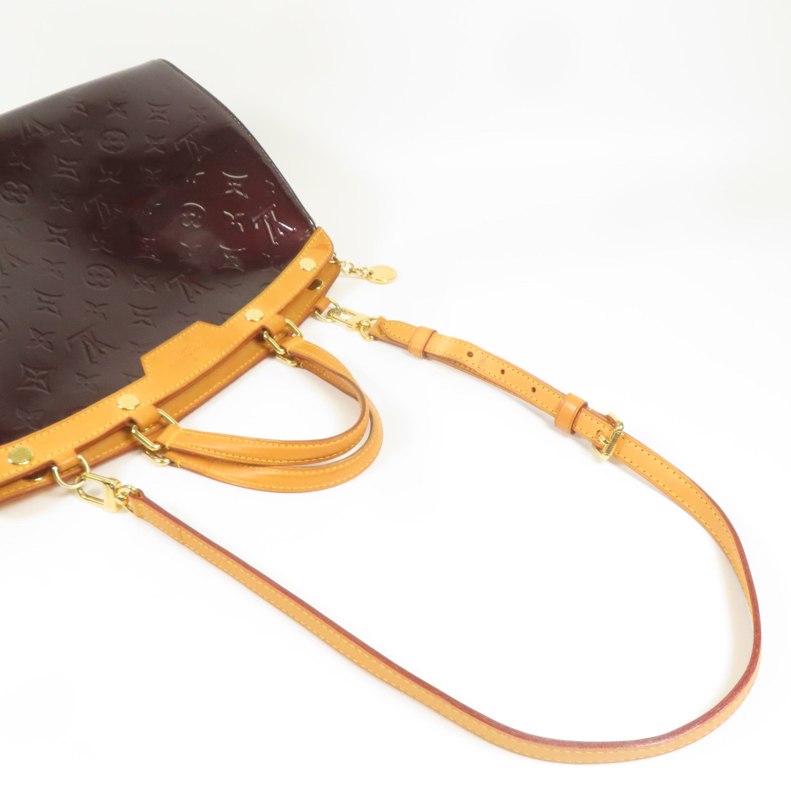 LOUIS VUITTON Vernis Brara MM金扣手挽肩背兩用袋