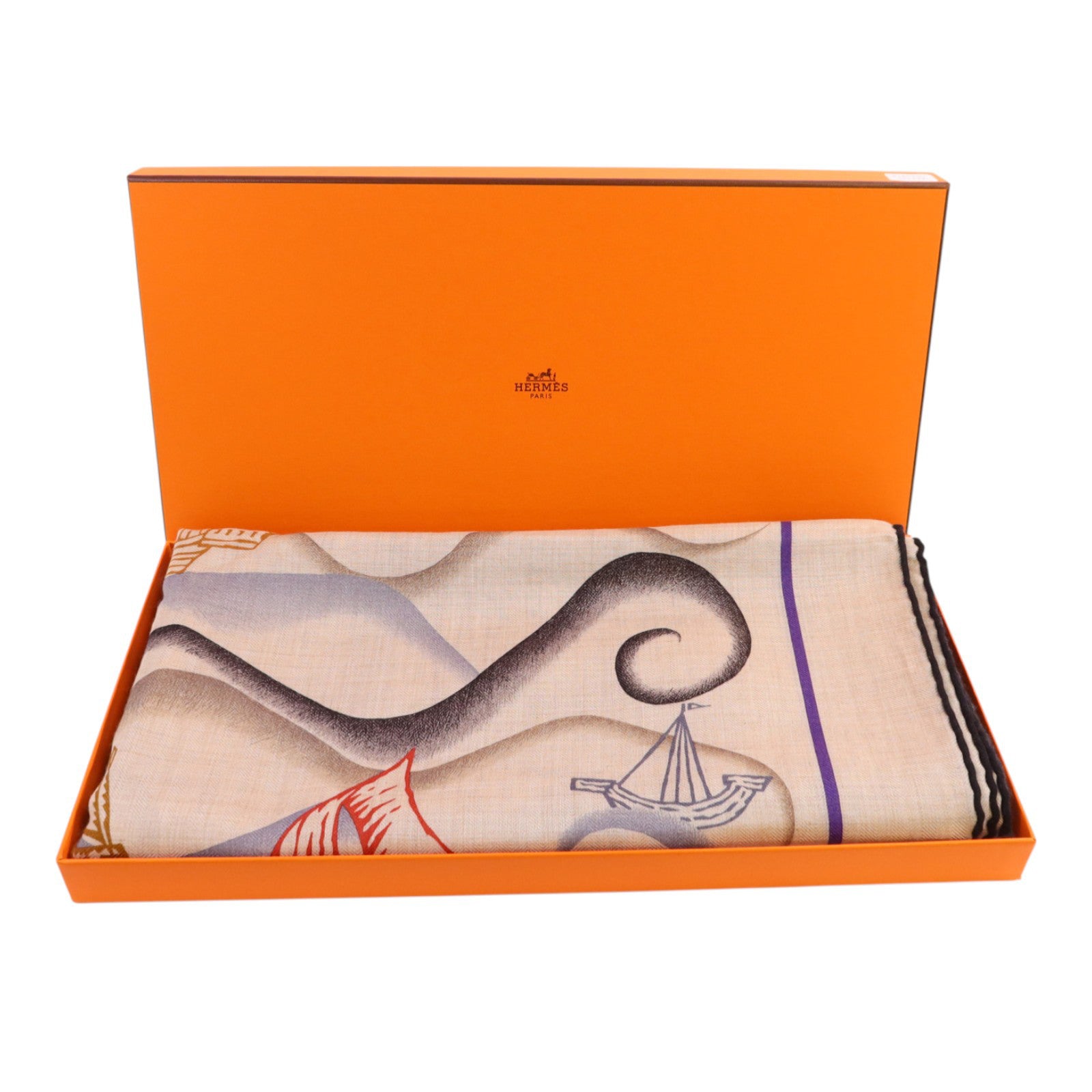 HERMES 【激減優惠】羊絨/絲質Mors A Jouets Bandana Shawl 140絲巾