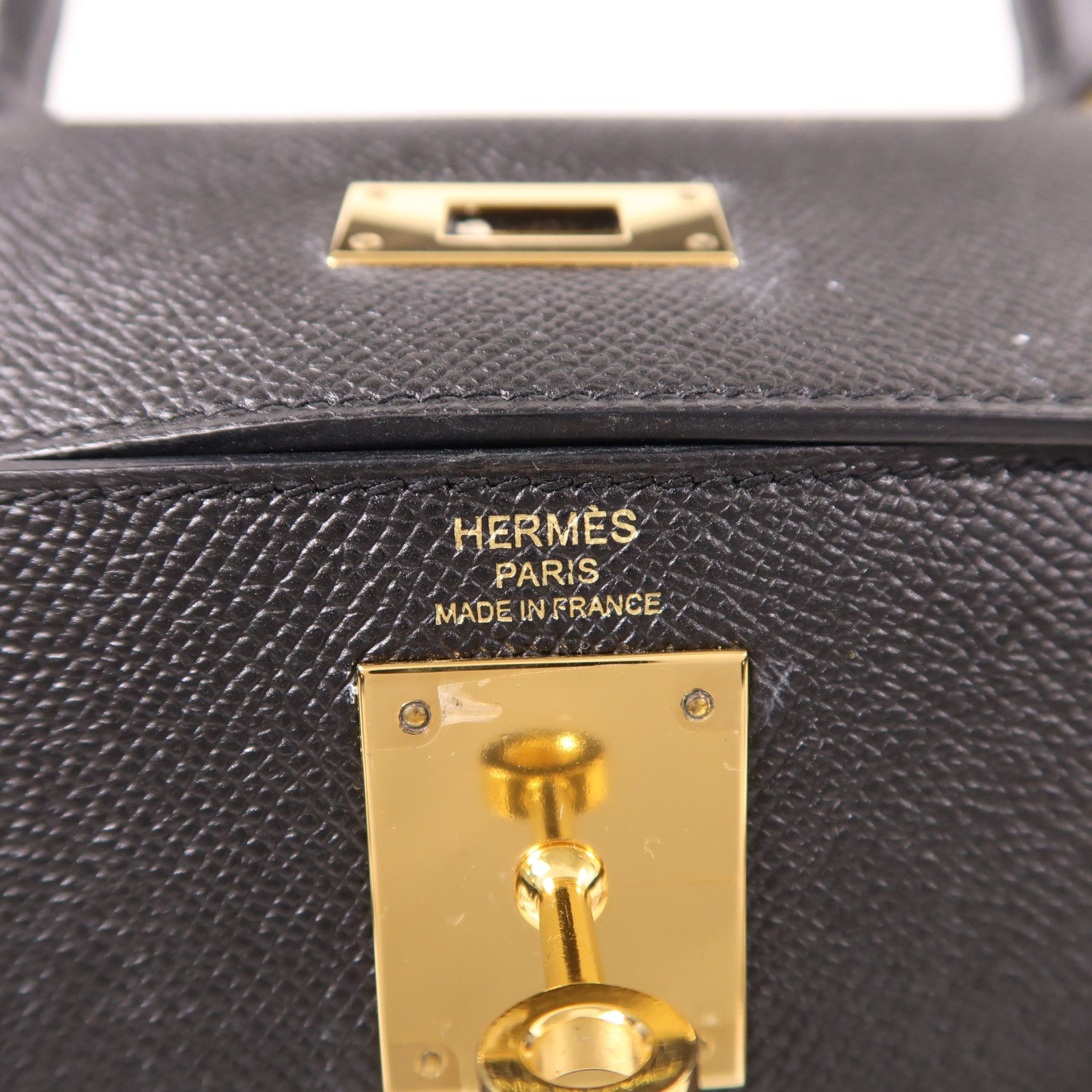 HERMES 【激減優惠】Epsom皮革Kelly 28金扣手挽肩背兩用袋