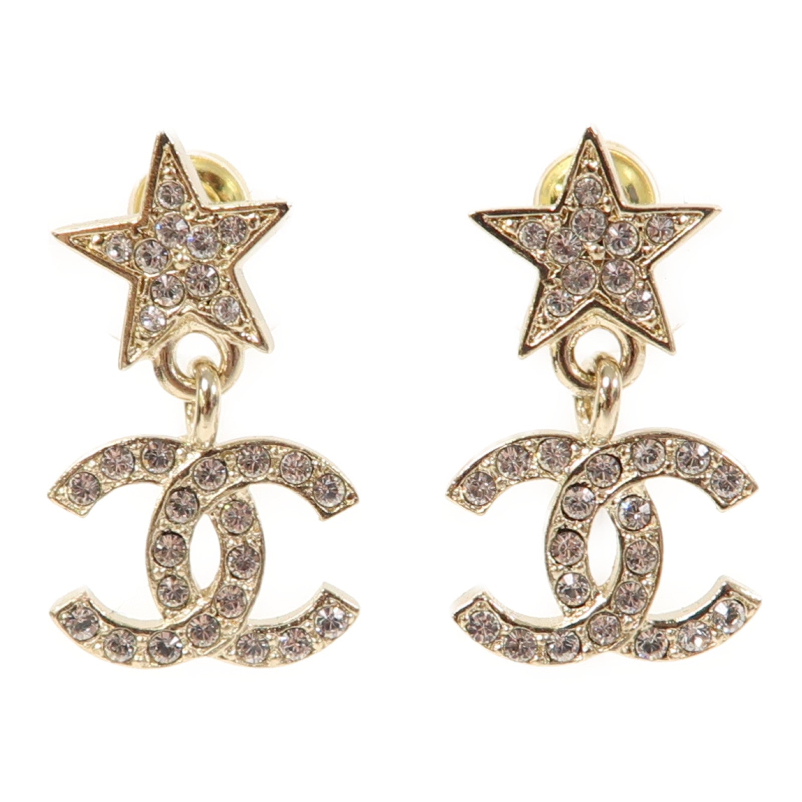 CHANEL 金屬Earrings耳環金色