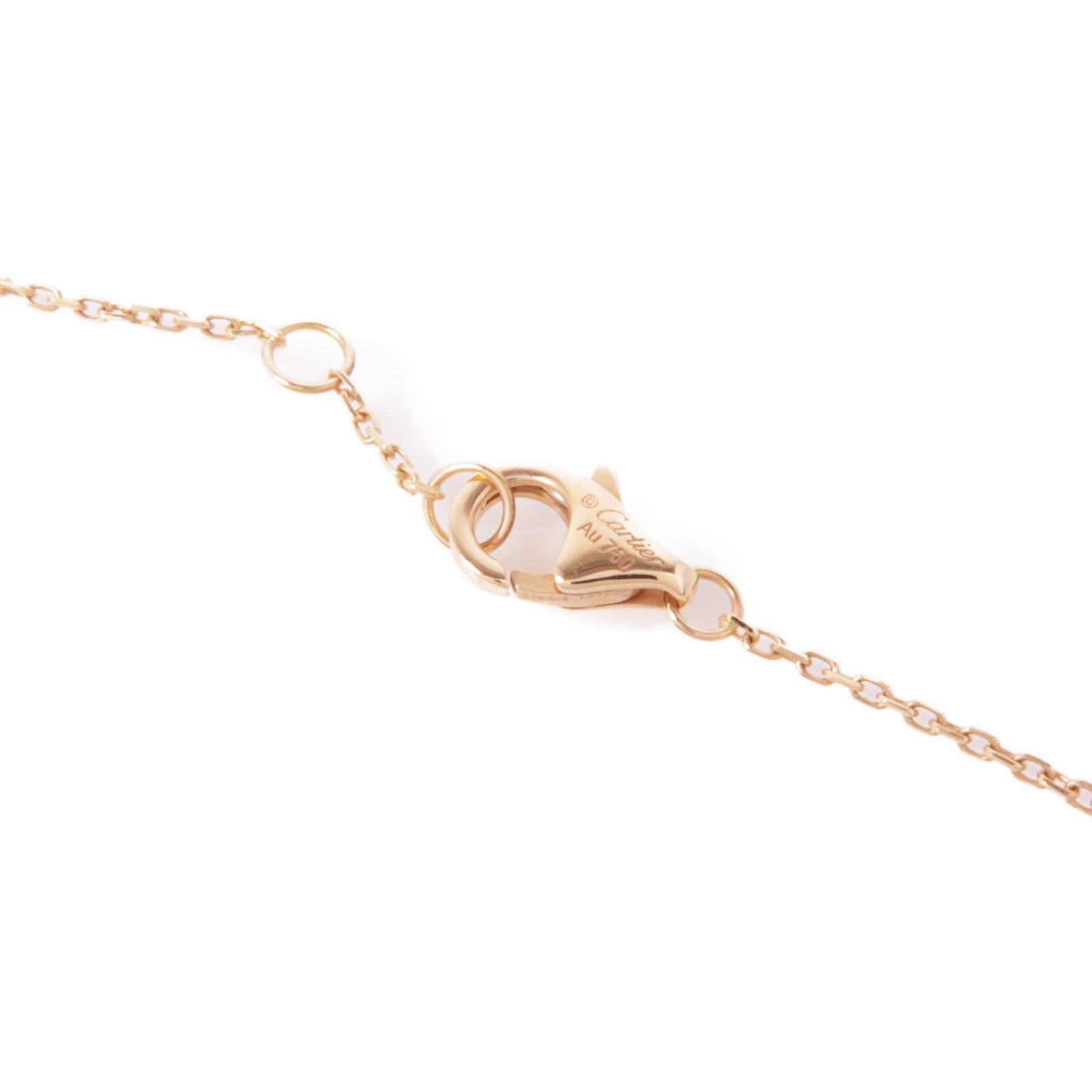CARTIER 18K玫瑰金Amulette De Cartier XS黑瑪瑙/鑽石手鏈