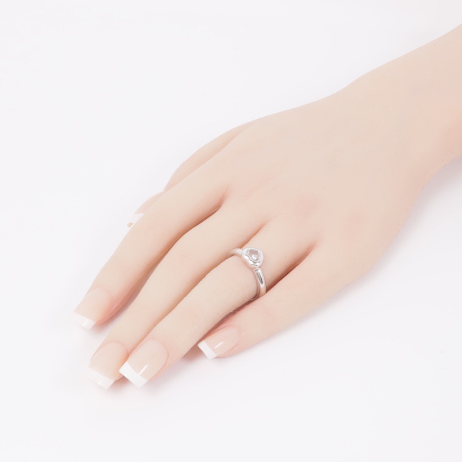 Chopard 18K白金Happy Diamond Ring鑽石戒指US#5
