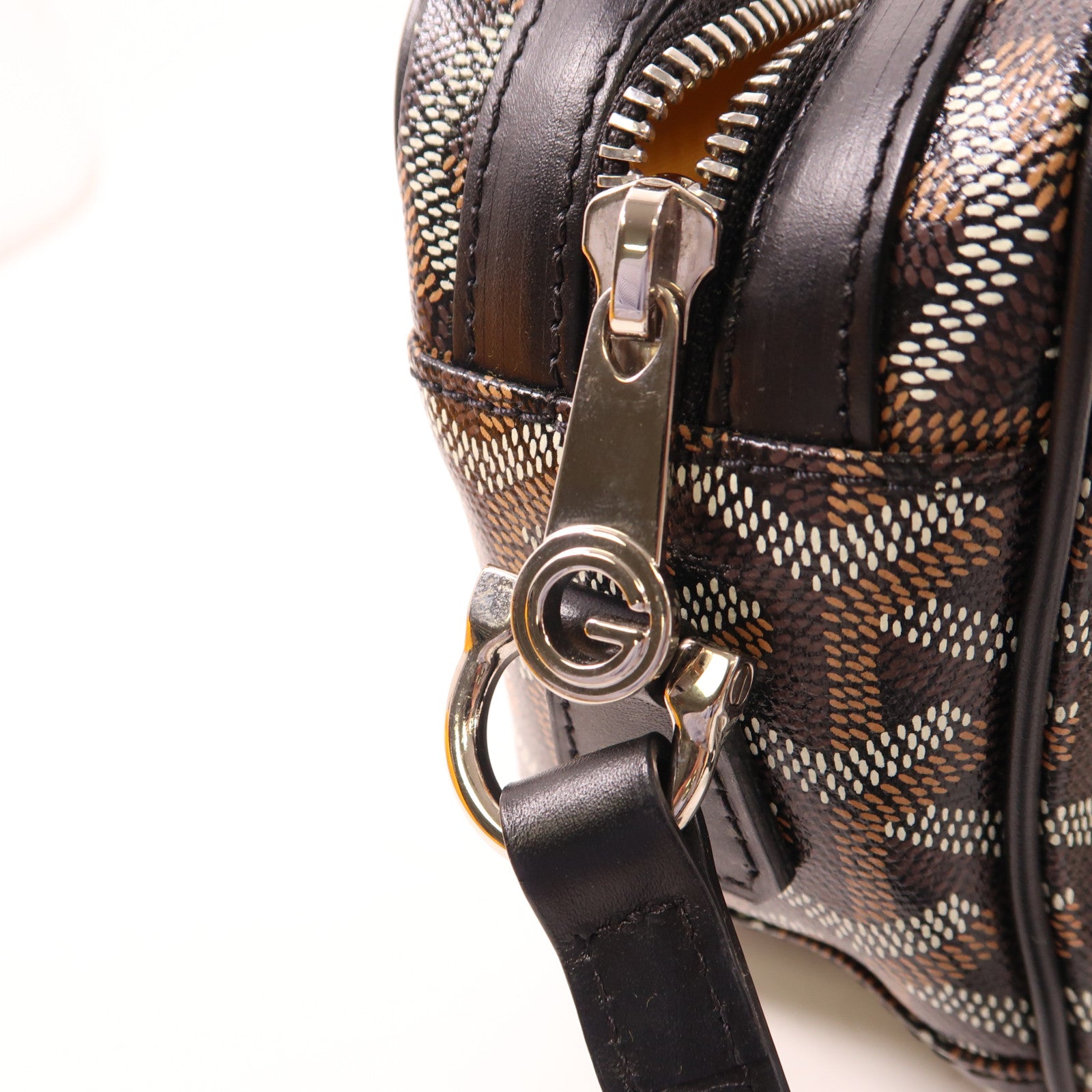 GOYARD 塗層帆布Cap Vert PM銀扣肩背袋