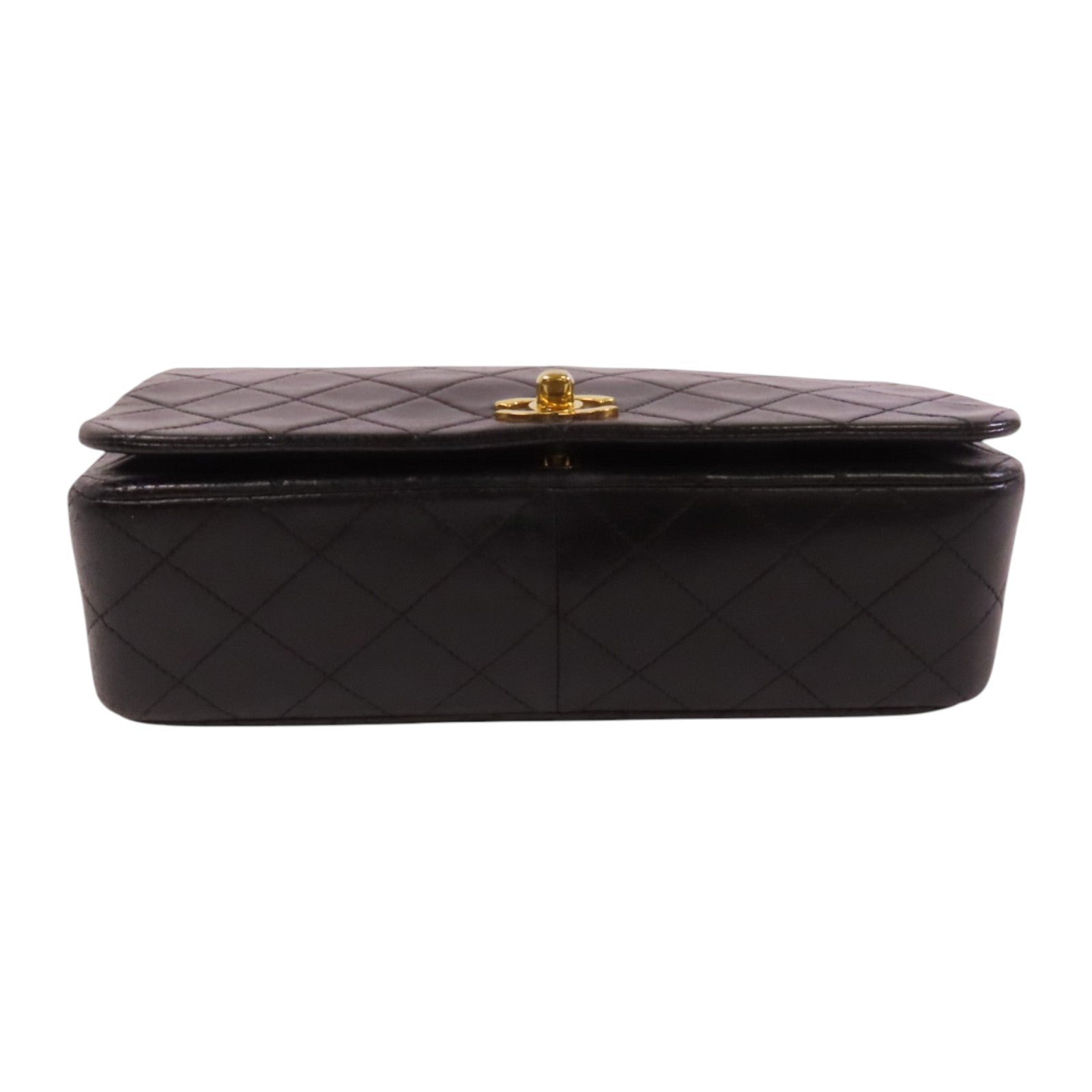 CHANEL 羊皮皮革Vintage Chain Shoulder金扣鏈帶肩背袋