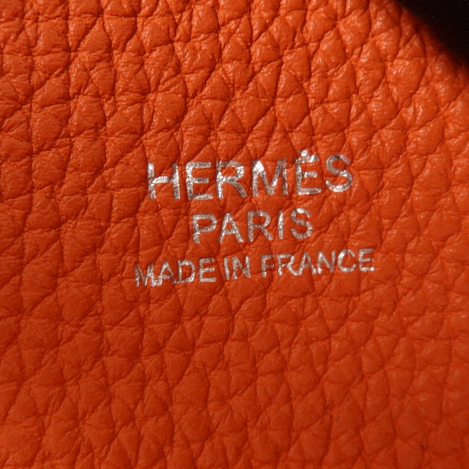 HERMES Togo皮革So Kelly 26銀扣肩背袋Feu