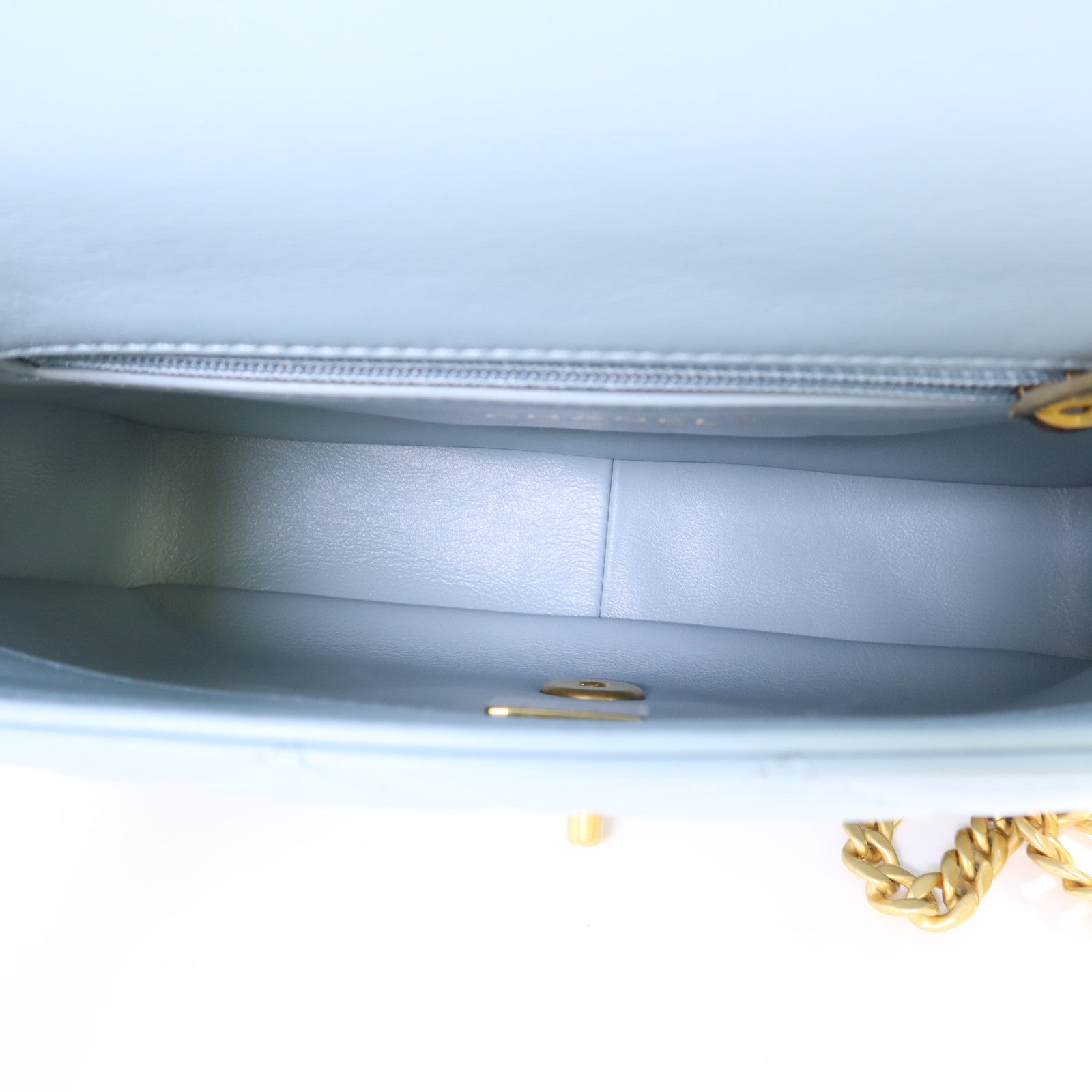 CHANEL 羊皮皮革Chain Shoulder Bag金扣鏈帶肩背袋