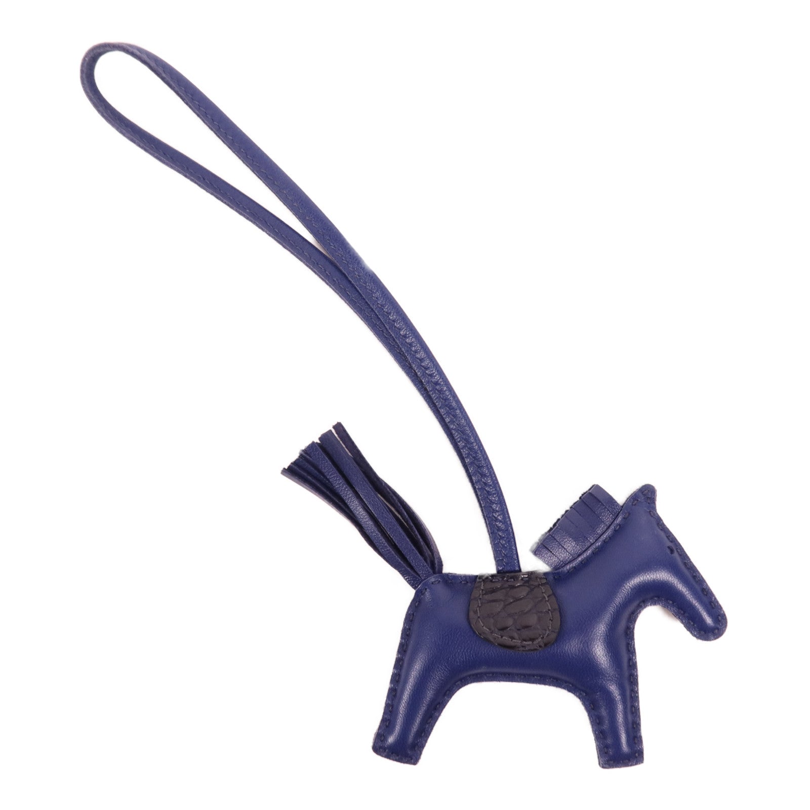 HERMES 鱷魚皮革/Milo皮革Rodeo PM掛飾