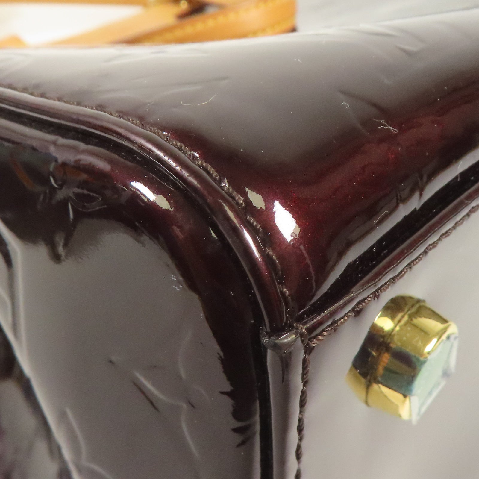 LOUIS VUITTON Vernis Brara MM金扣手挽肩背兩用袋