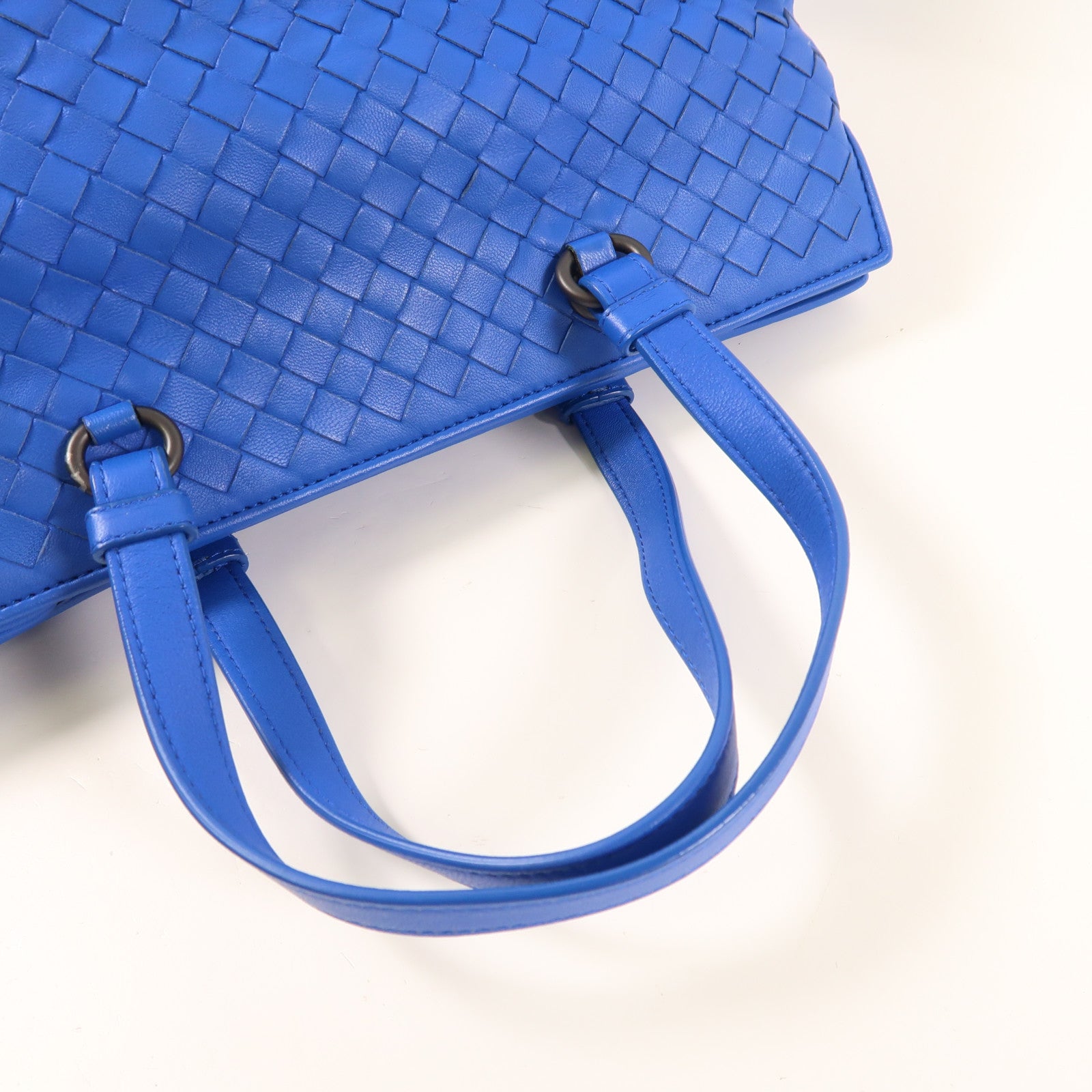 BOTTEGA VENETA BV 2 Way Shoulder Bag Calfskin Leather Blue