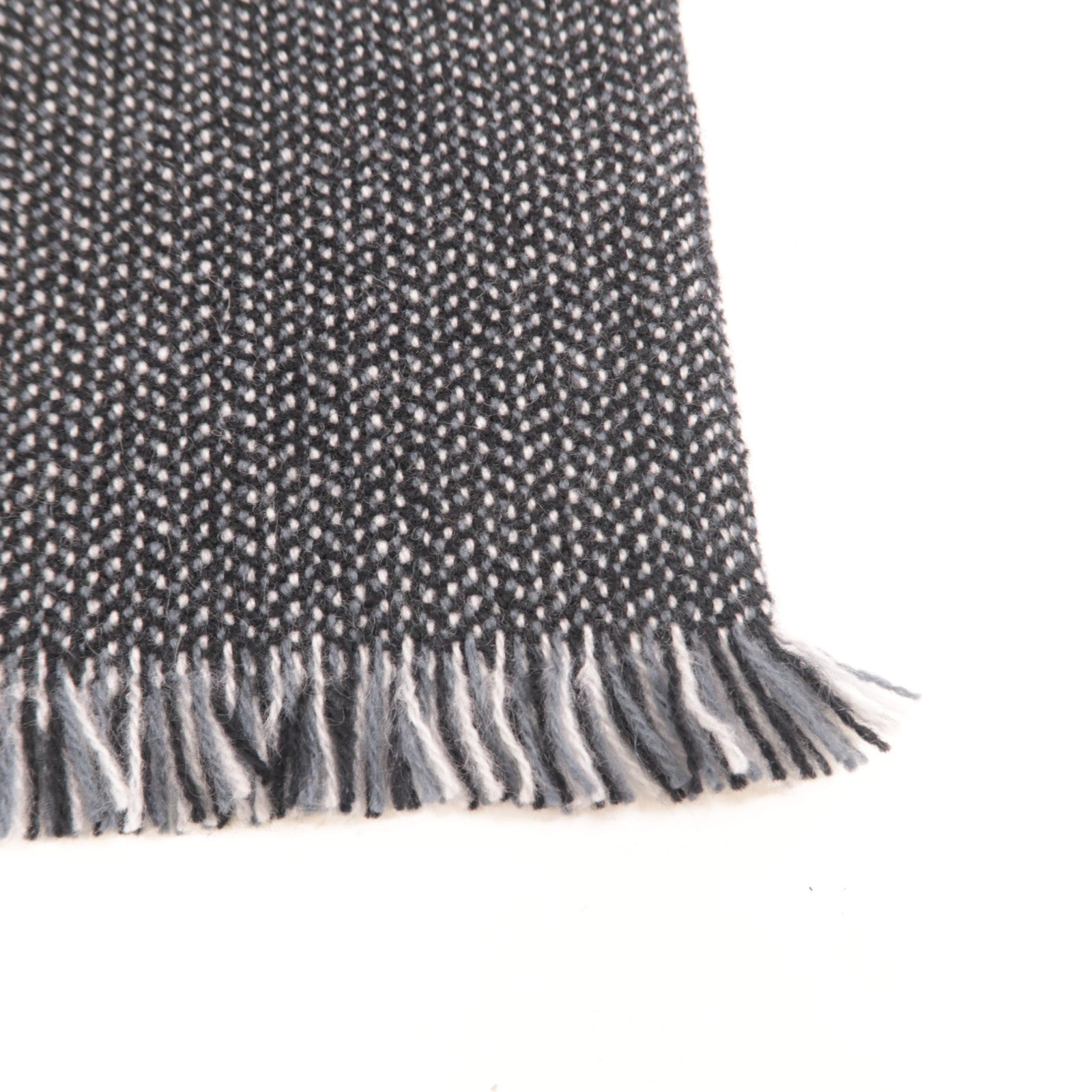 HERMES Cashmere Scarf圍巾黑色/灰色