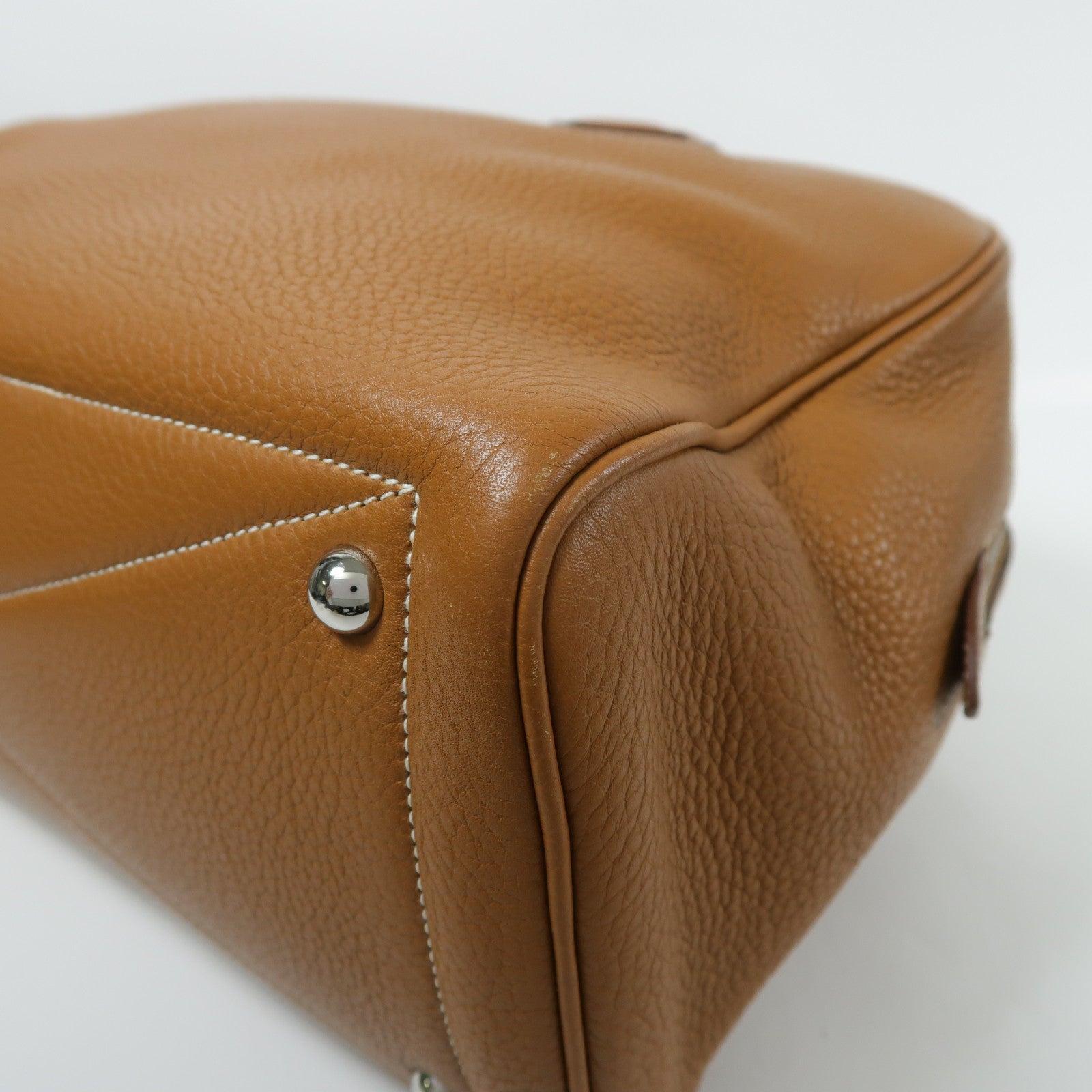 HERMES Clemence皮革Victoria銀扣肩背袋