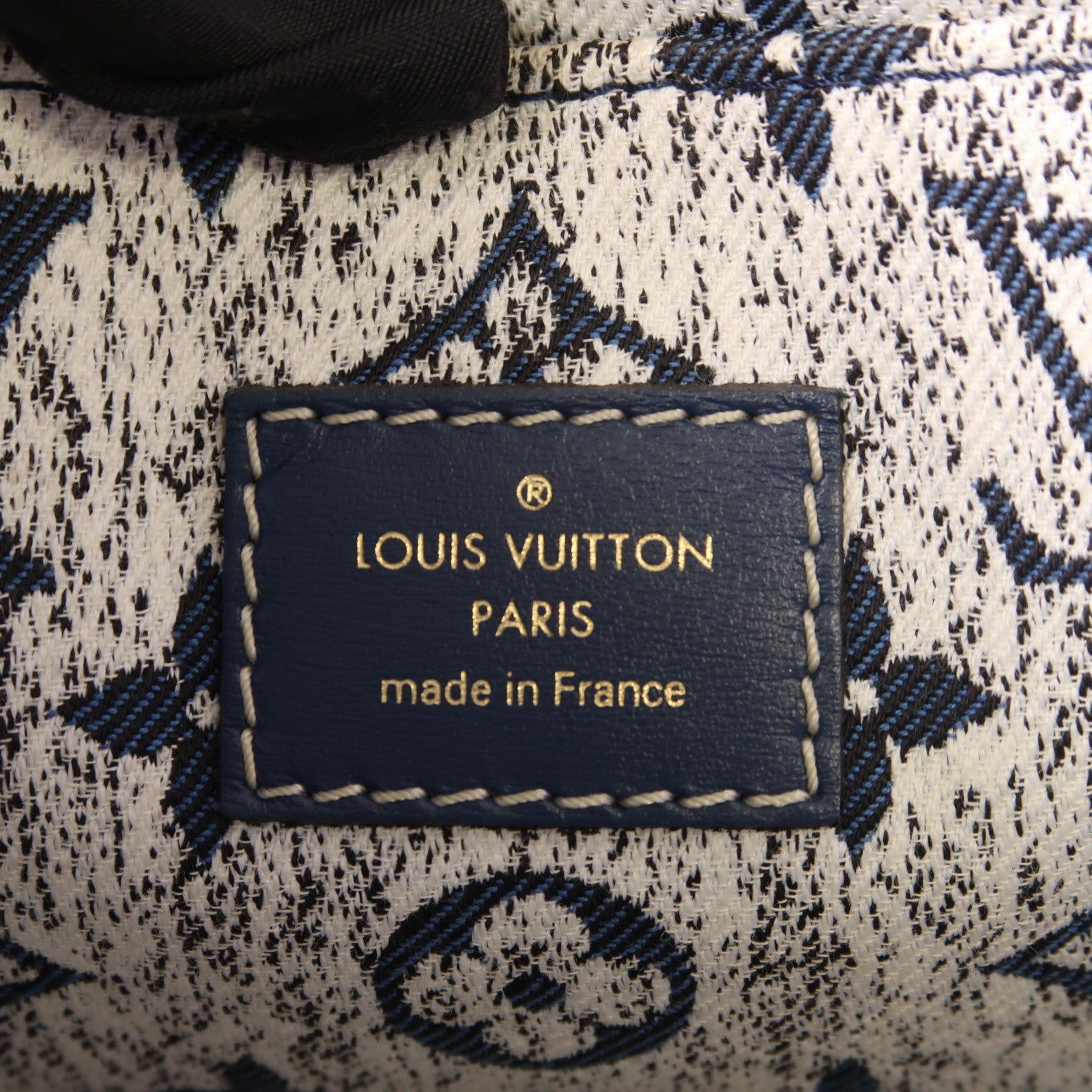 LOUIS VUITTON Monogram Denim On The Go MM金扣手挽肩背兩用袋