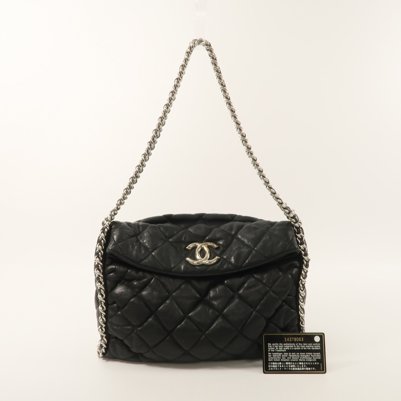 CHANEL 牛皮皮革Chain Shoulder鏈帶肩背袋
