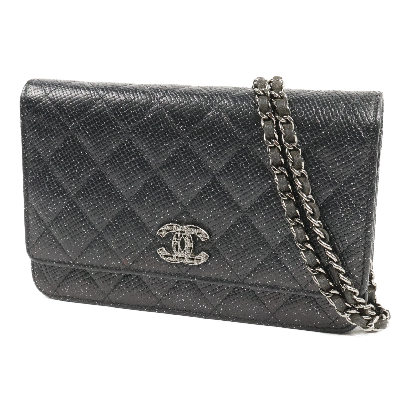 CHANEL 牛皮皮革WOC Wallet On Chain鏈帶肩背袋