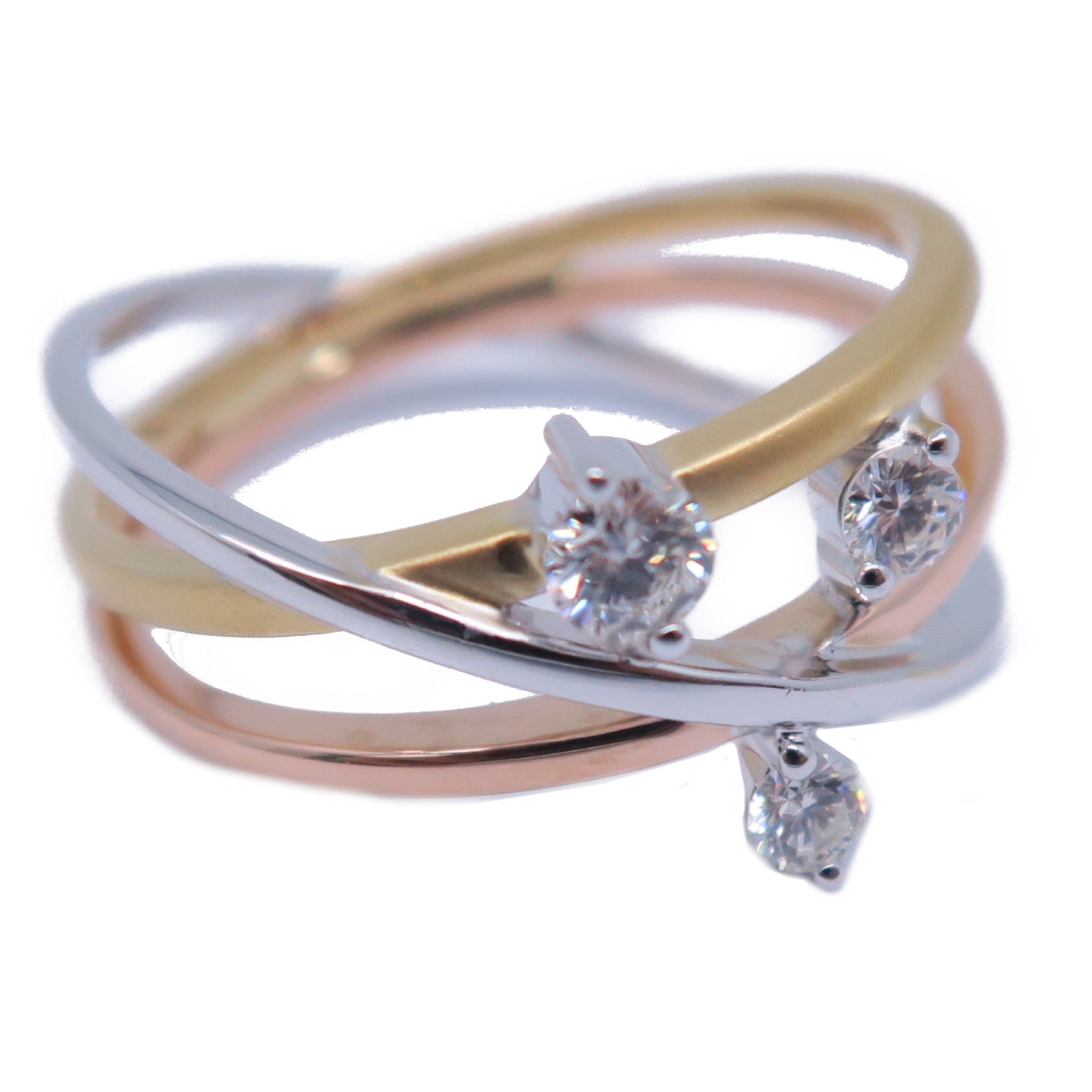 JEWELRY 【激減優惠】18K白金/黃金/玫瑰金Diamond Ring 0.12ct/0.13ct鑽石戒指US#8