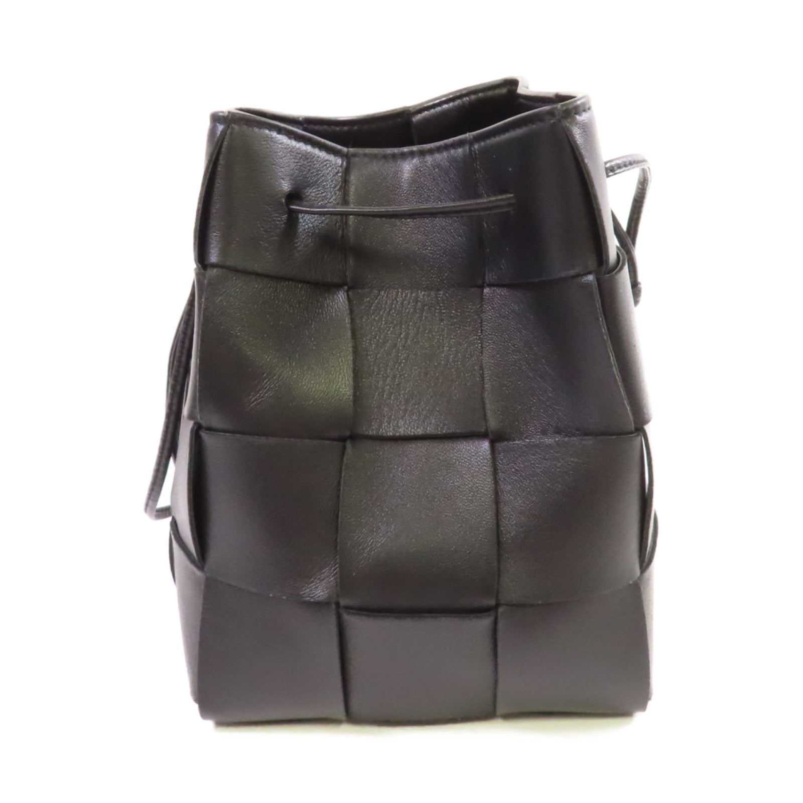 BOTTEGA VENETA 【激減優惠】織紋皮革Small Cassette Cross-Body Bucket Shoulder Bag肩背袋黑色