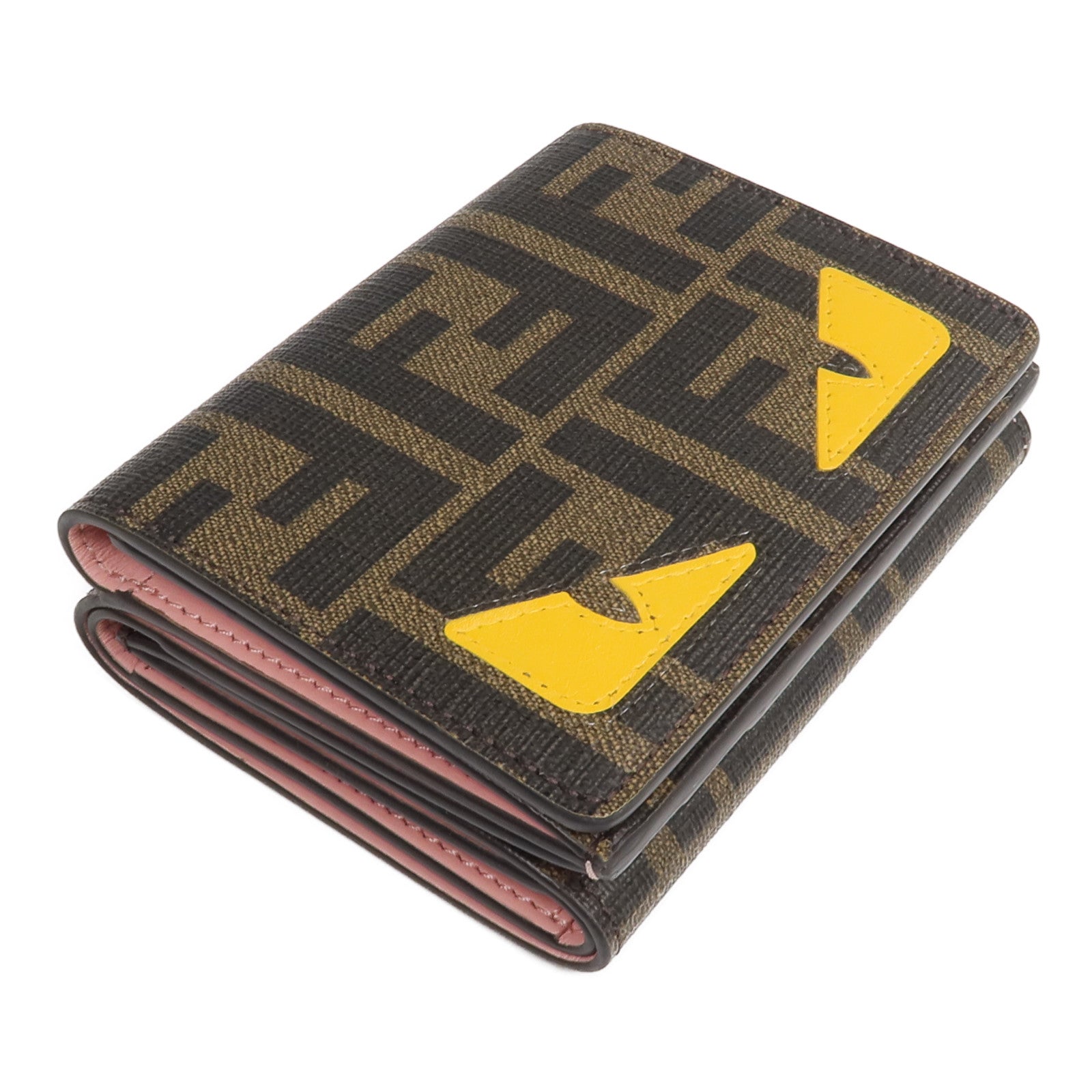 FENDI 塗層帆布Monster Eyes Wallet錢包