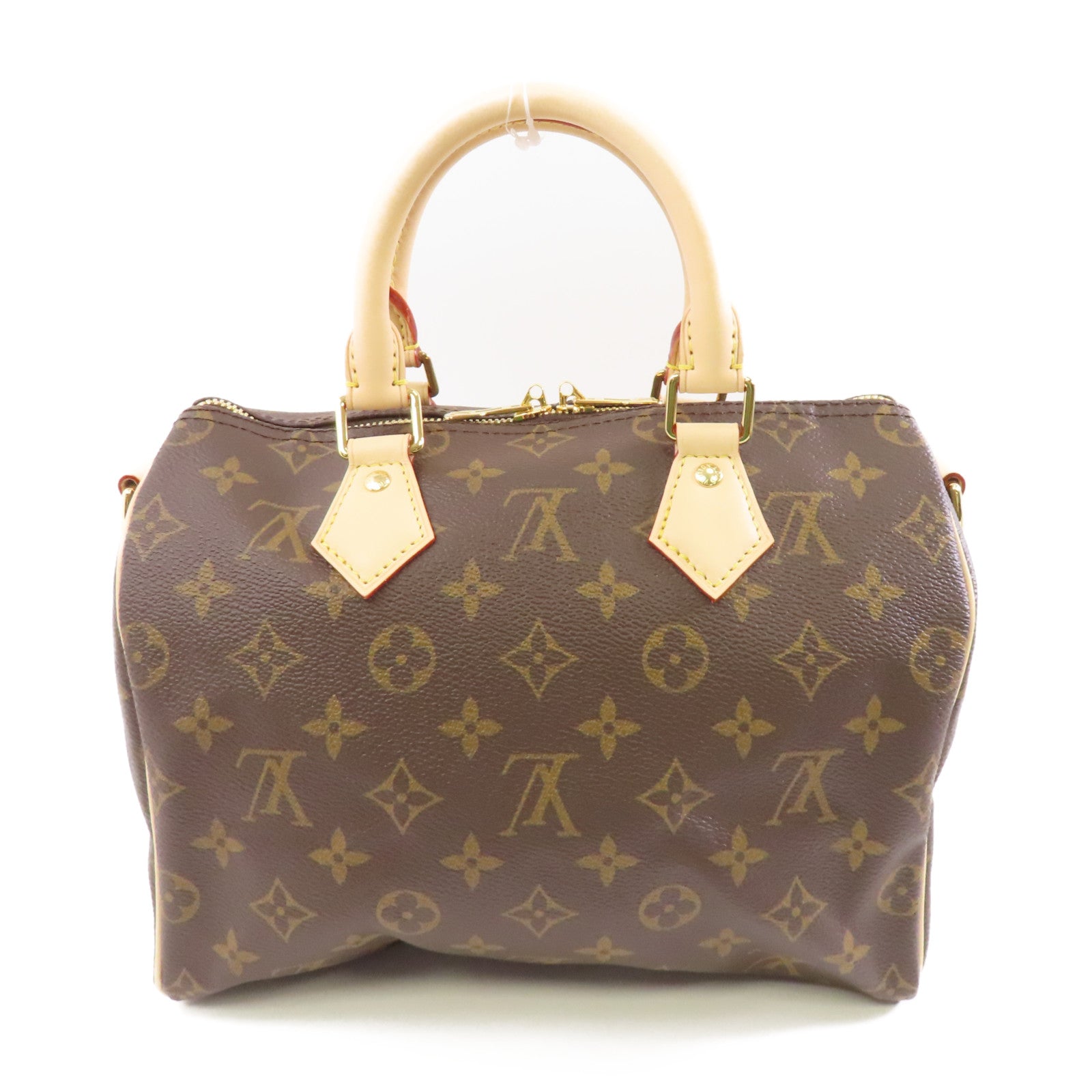 LOUIS VUITTON Monogram Speedy Bandouliere 25金扣手挽肩背兩用袋棕色