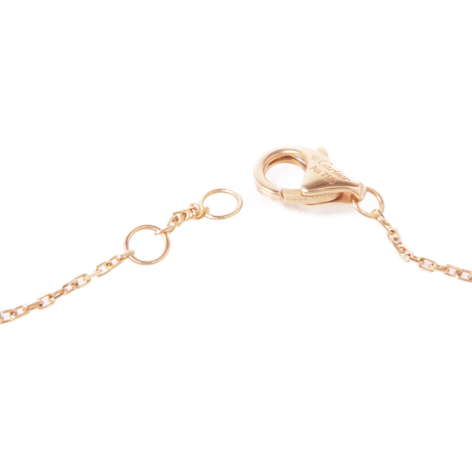 CARTIER 18K玫瑰金Amulette De Cartier XS黑瑪瑙/鑽石手鏈