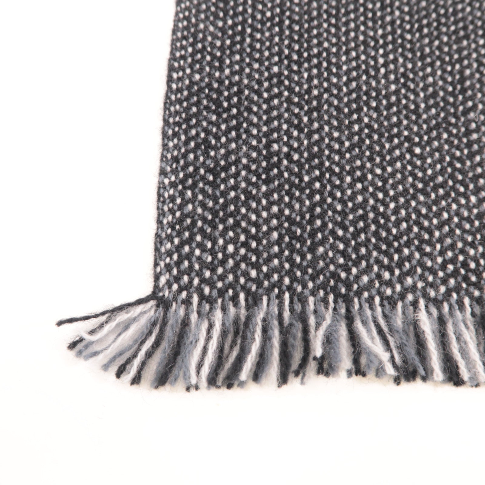 HERMES Cashmere Scarf圍巾黑色/灰色