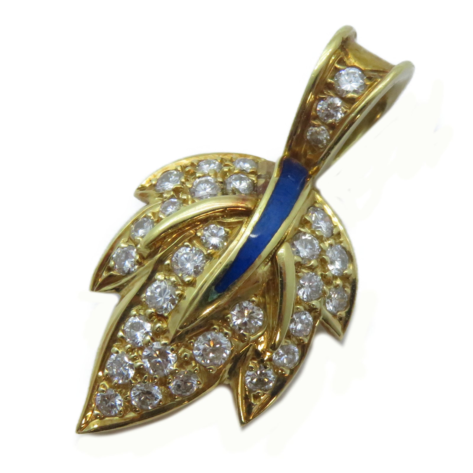 Chaumet 18K黃金Diamond Pendant Top鑽石吊墜