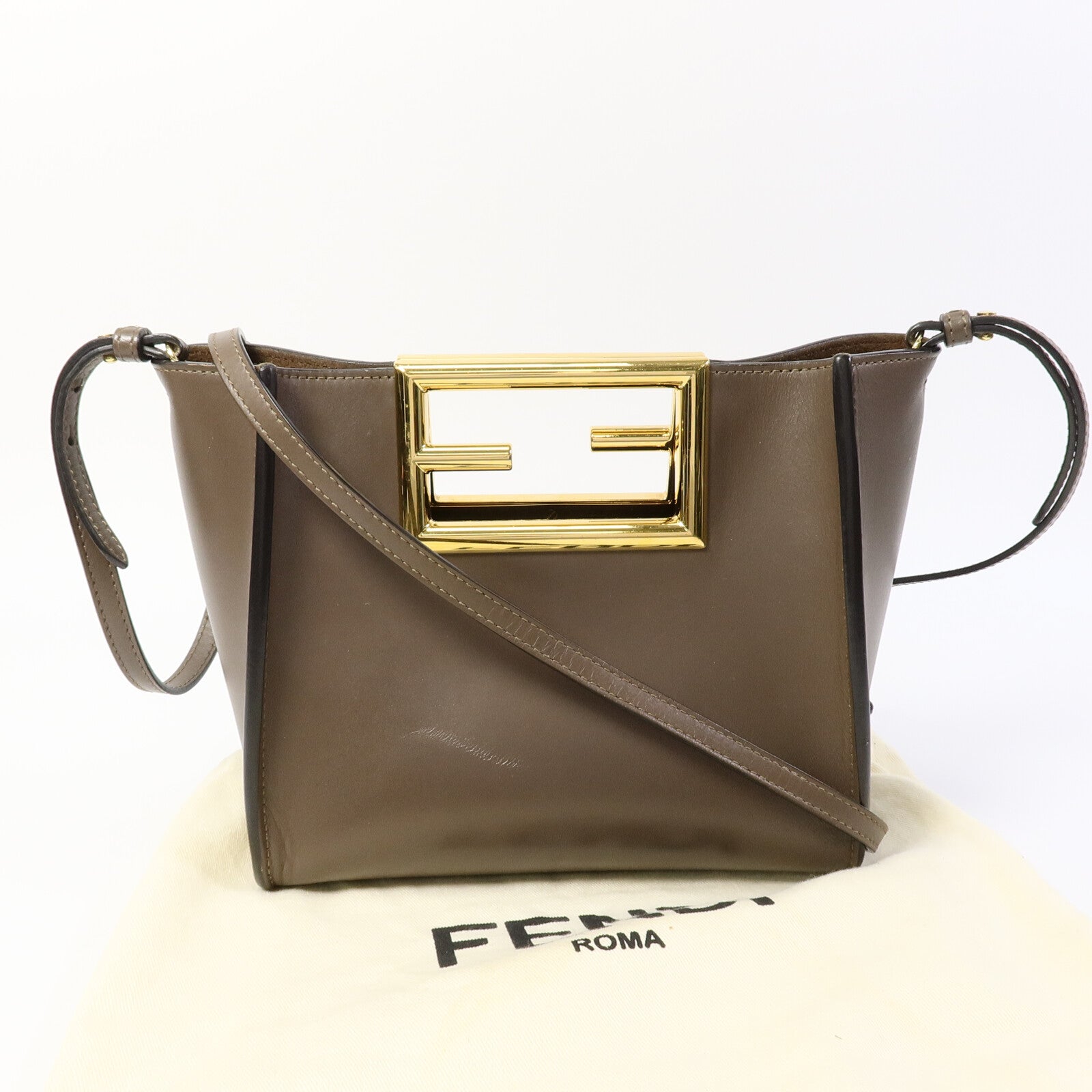FENDI 牛皮皮革Way Tote Bag Small手挽肩背兩用袋