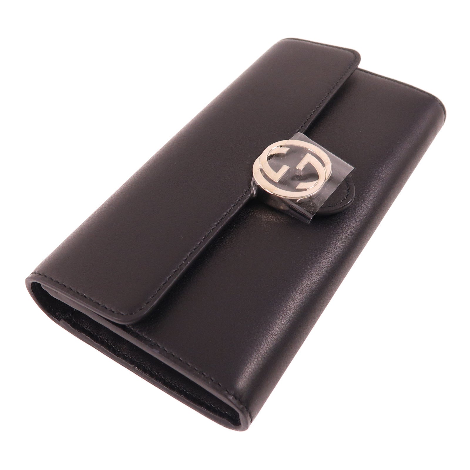 GUCCI 牛皮皮革Wallet銀扣長錢包