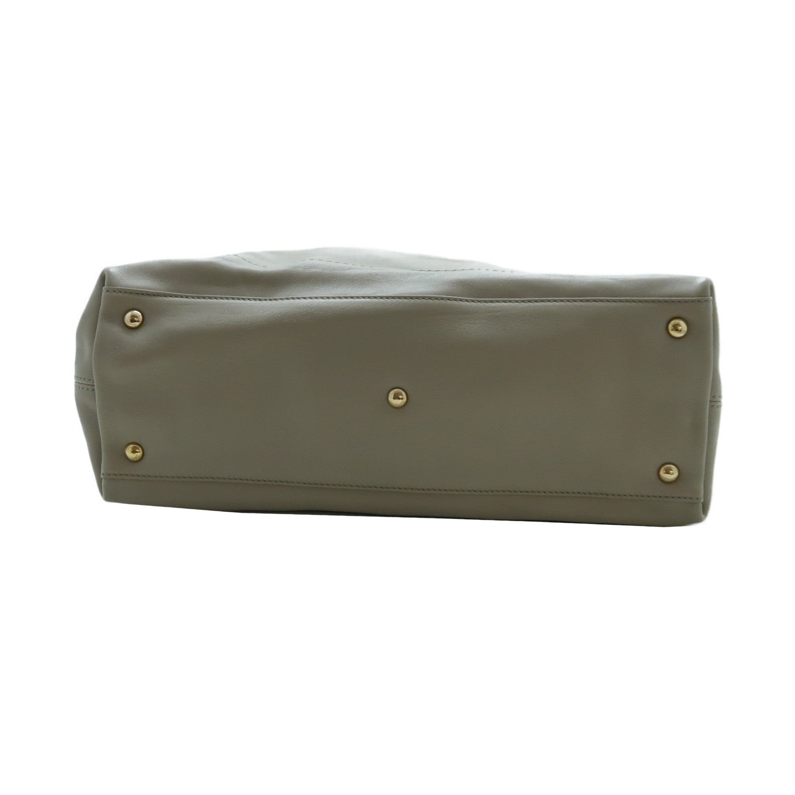 Salvatore Ferragamo 牛皮皮革2 Way Shoulder金扣手挽肩背兩用袋米色