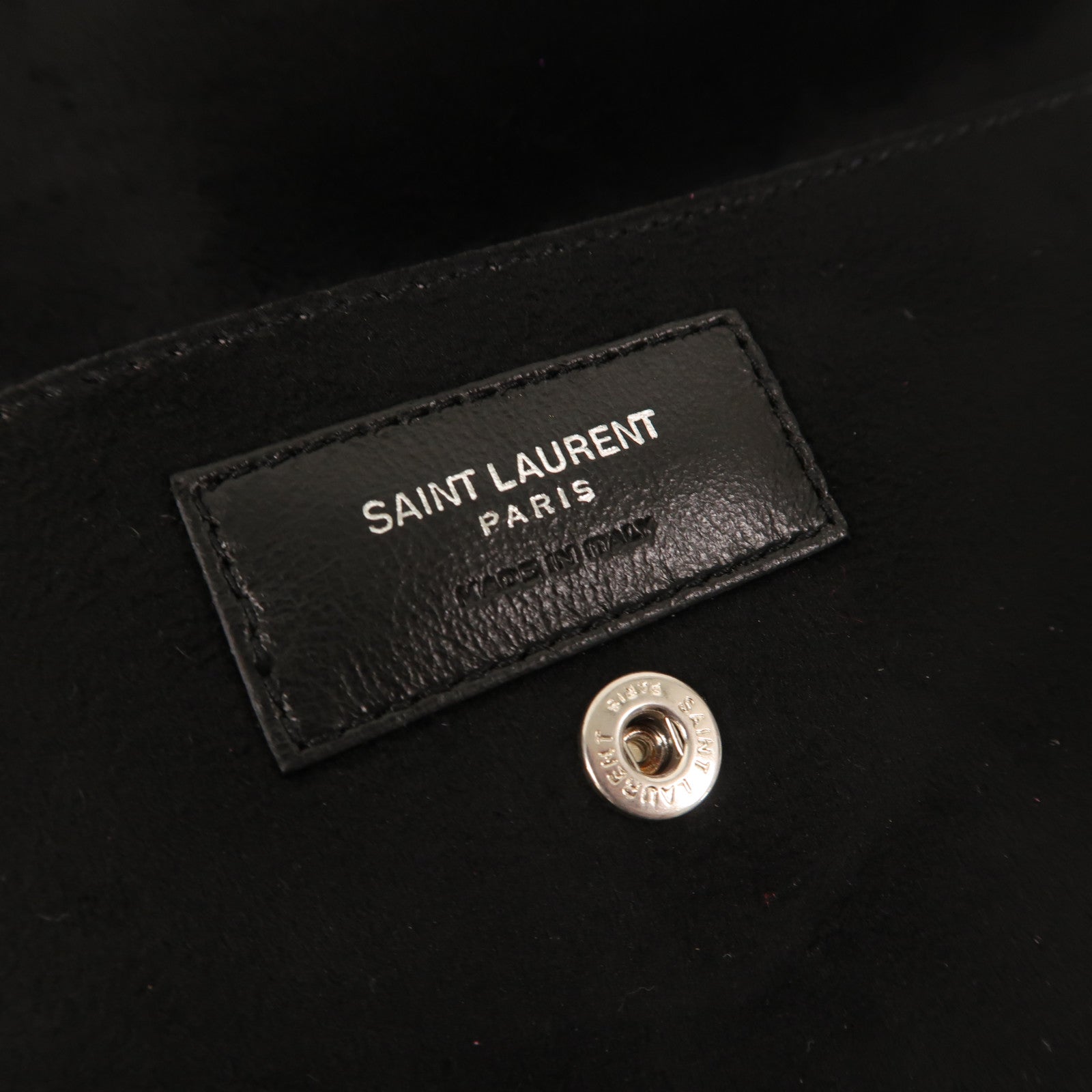 SAINT LAURENT 【激減優惠】羊皮皮革Teddy銀扣鏈帶肩背袋粉紅色