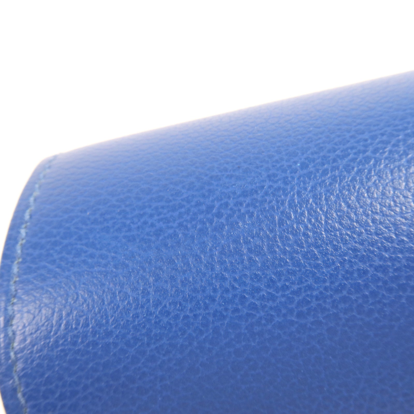 HERMES Evercolour皮革Roulis Mini銀扣肩背袋Blue Zellige