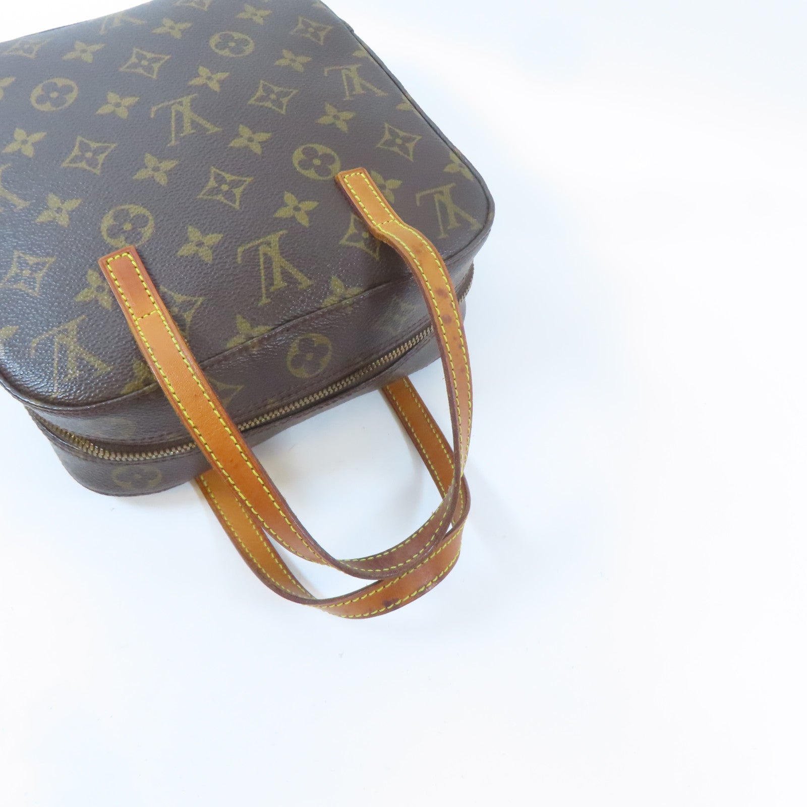 LOUIS VUITTON Monogram Spontini金扣手挽肩背兩用袋啡色
