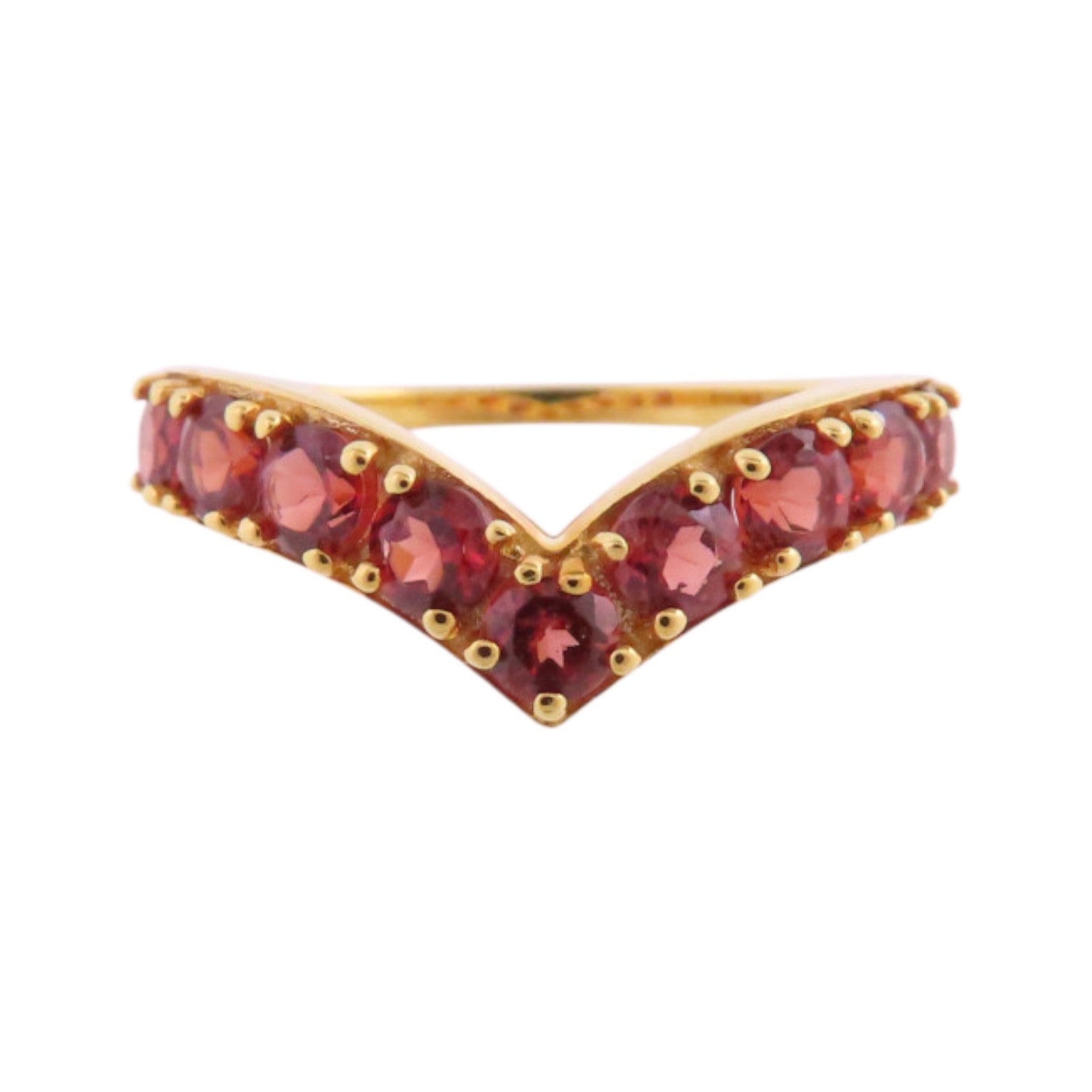JEWELRY 18K玫瑰金/石榴寶石Garnet Ring戒指US#6.75