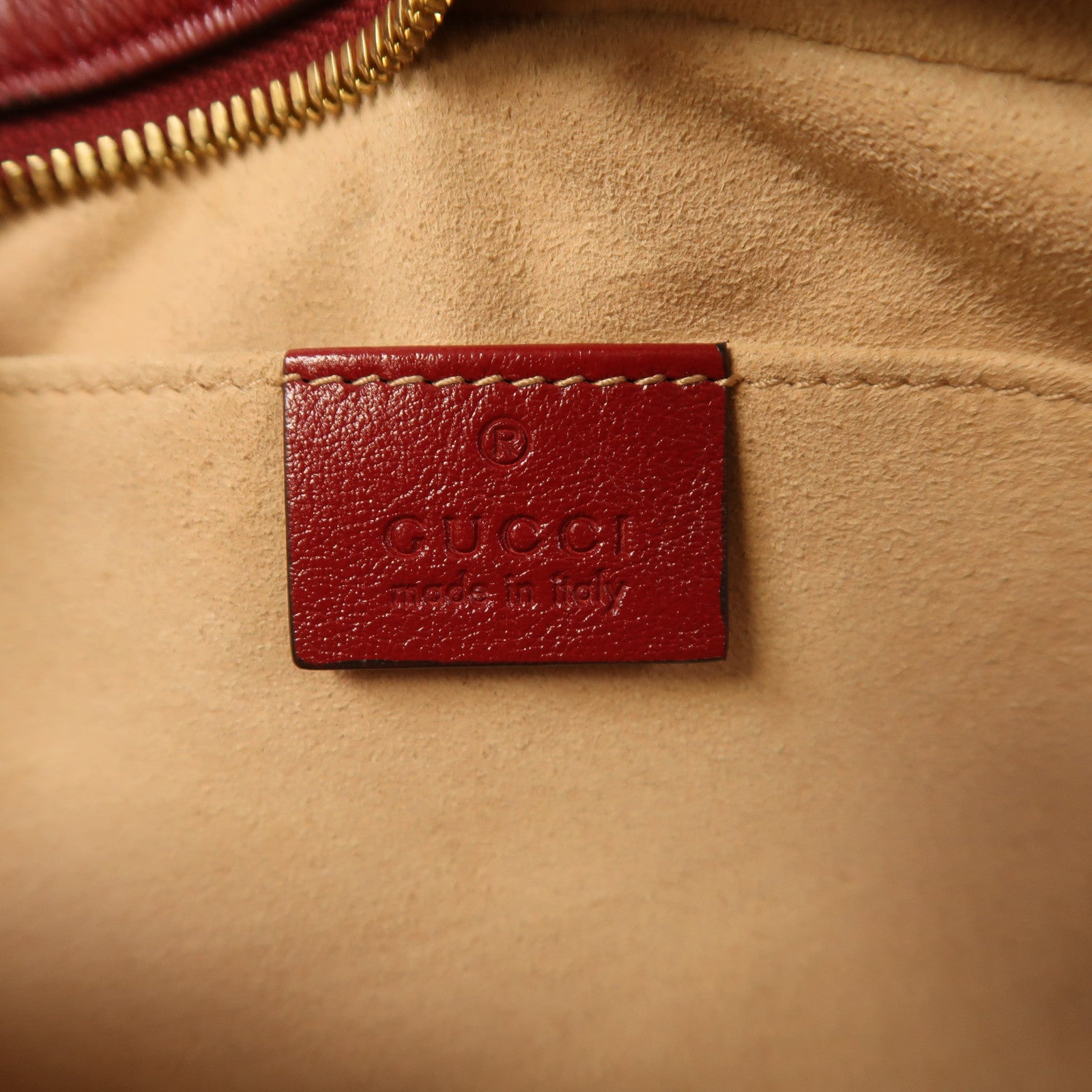 GUCCI GG GHW GG Marmant Shoulder Bag 447632 Canvas Red