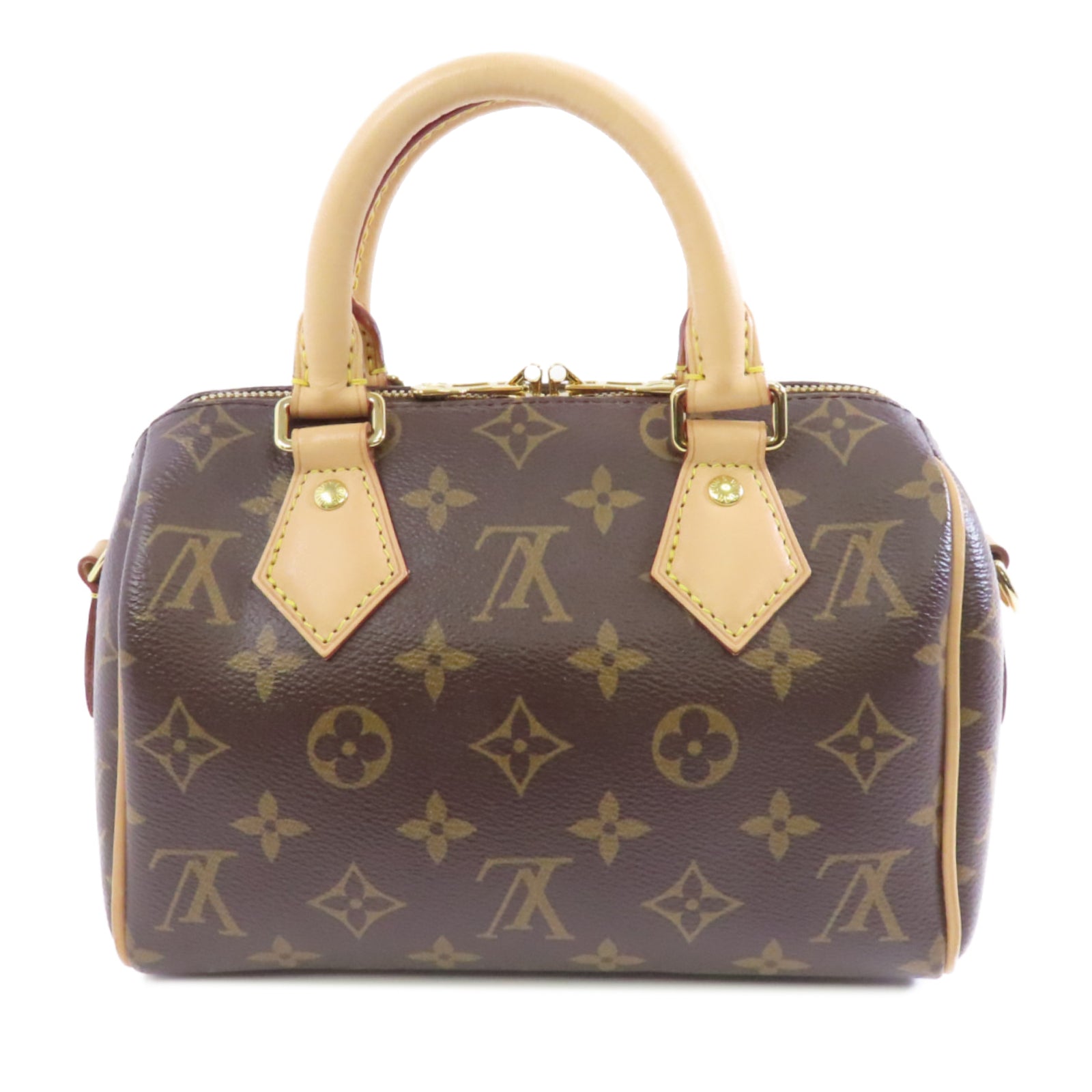 LOUIS VUITTON Monogram Speedy 20金扣手挽肩背兩用袋啡色