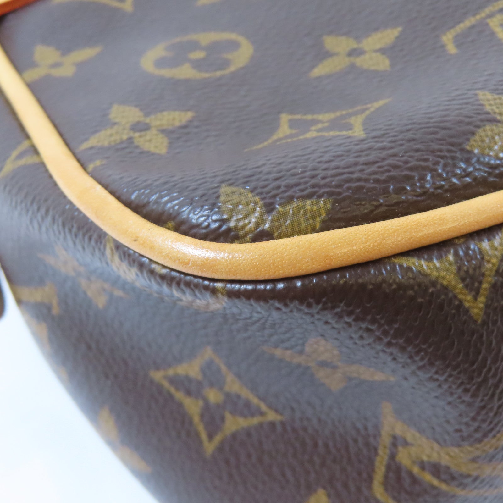 LOUIS VUITTON Monogram Hudson PM金扣肩背袋啡色